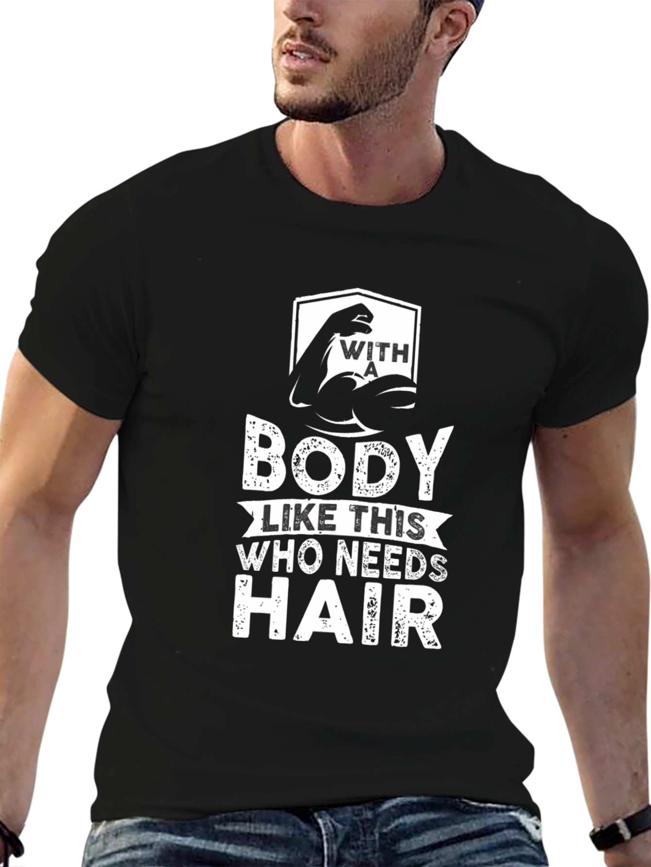 Funny Bald Bodybuilder T-Shirt