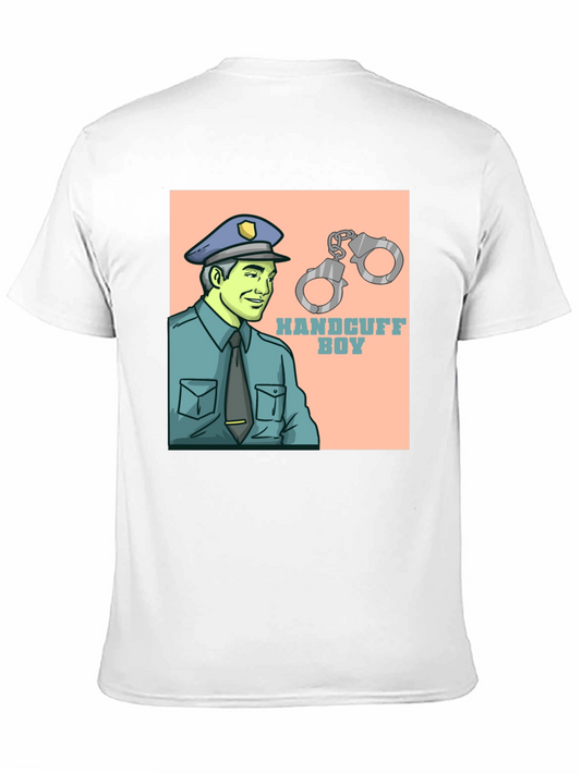 Handcuff Boy Graphic T-Shirt - Quirky Design