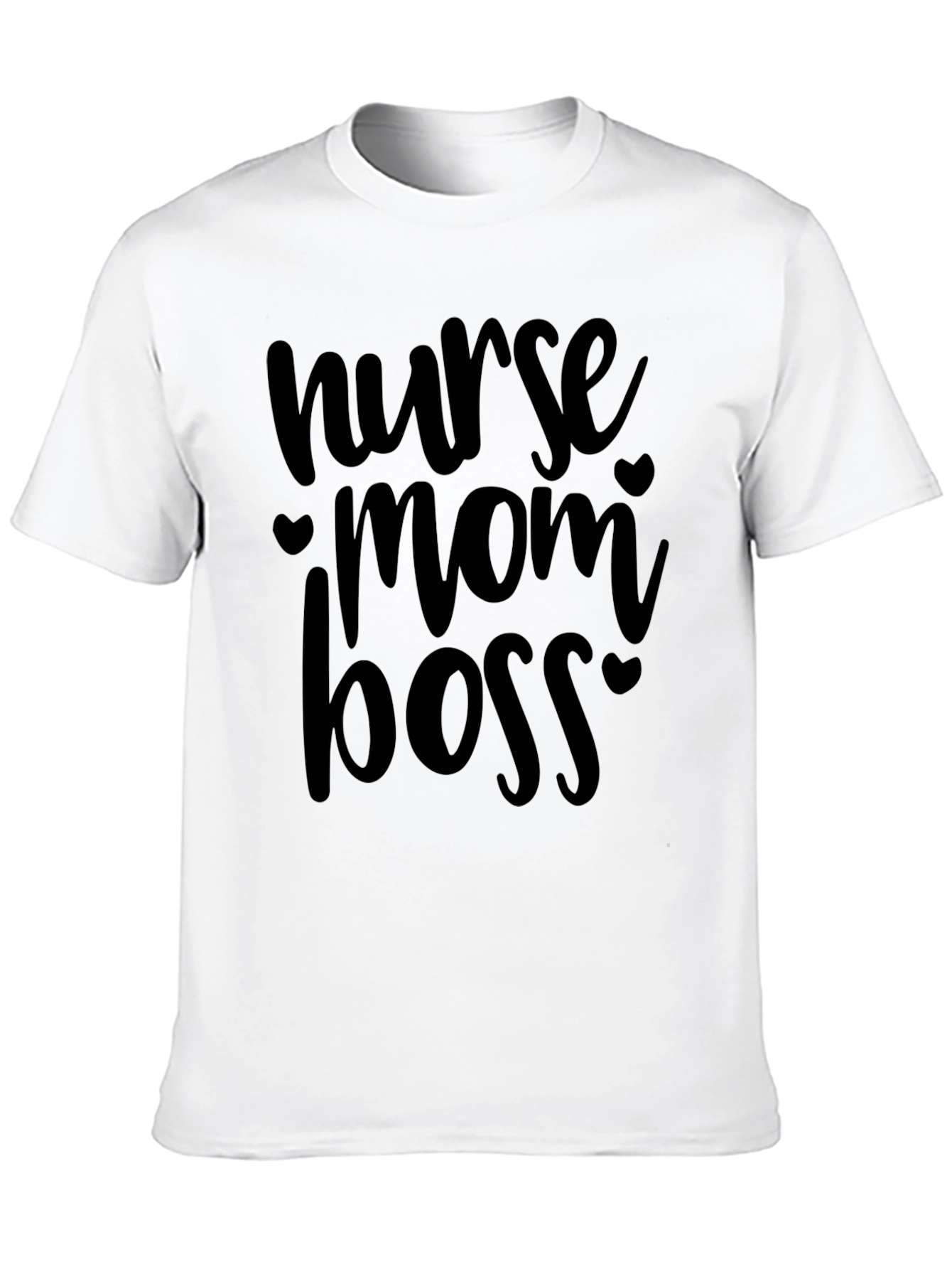 Nurse Mom Boss Graphic Tee - Black