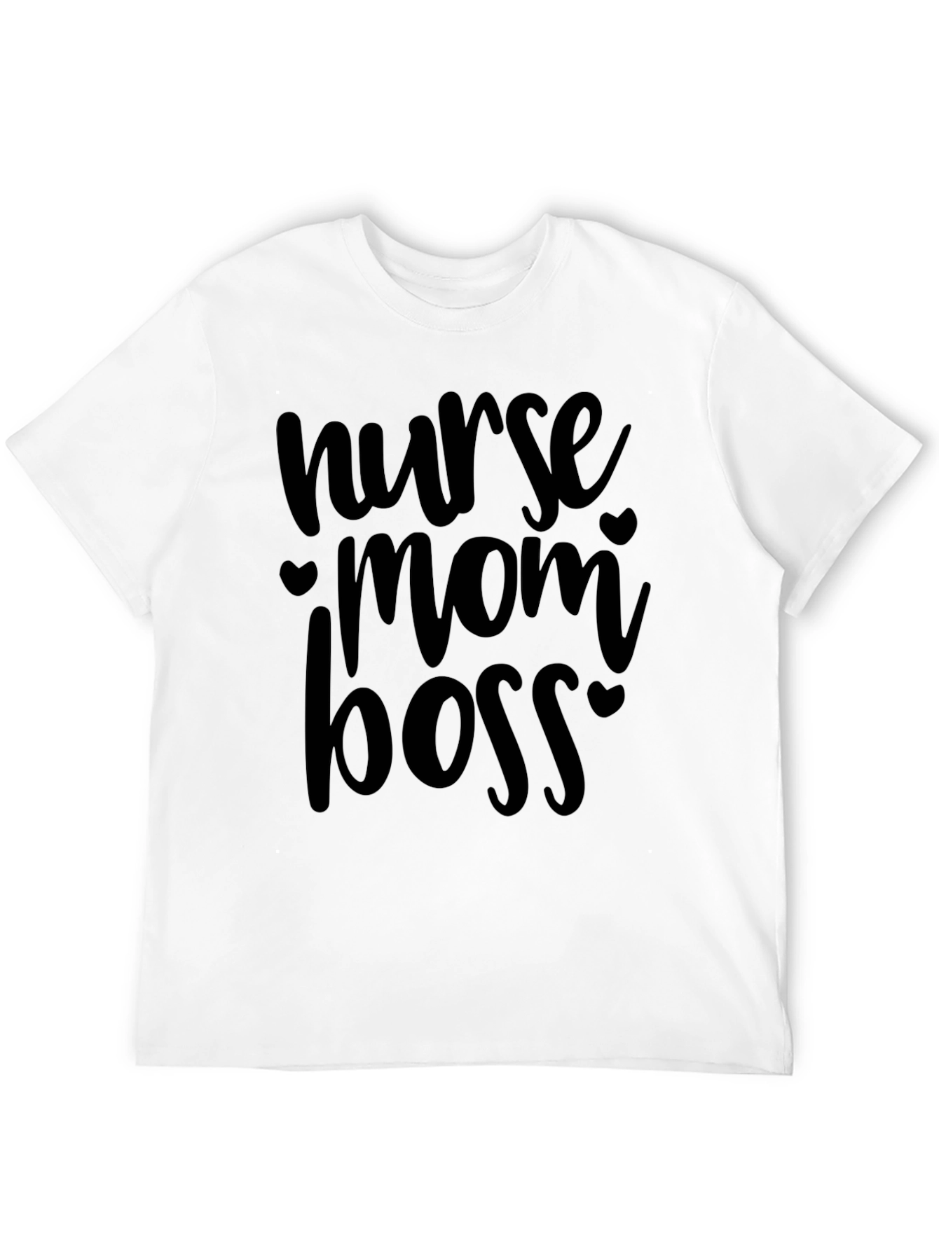 Nurse Mom Boss Graphic Tee - Black
