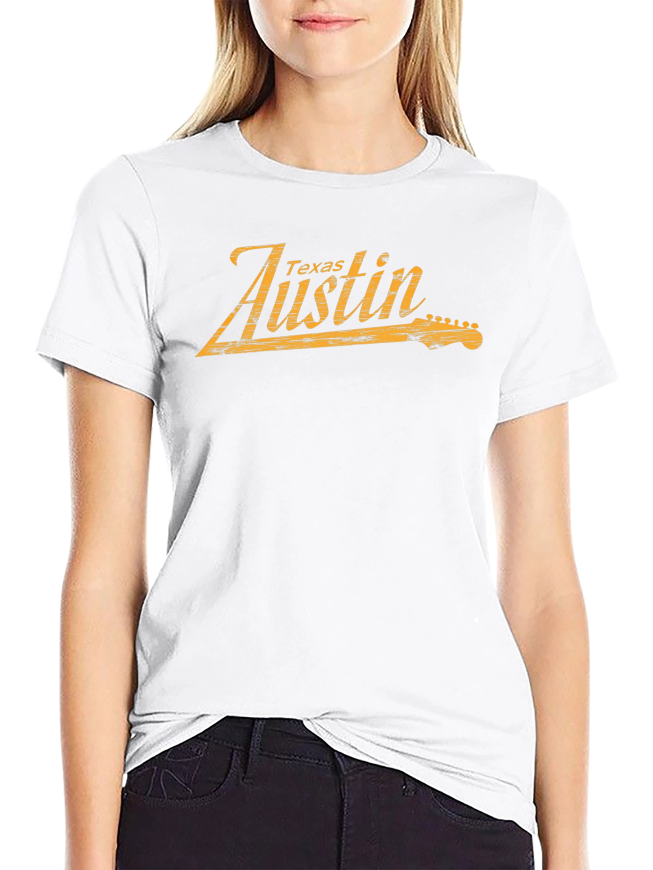 Texas Austin Guitar Graphic T-Shirt