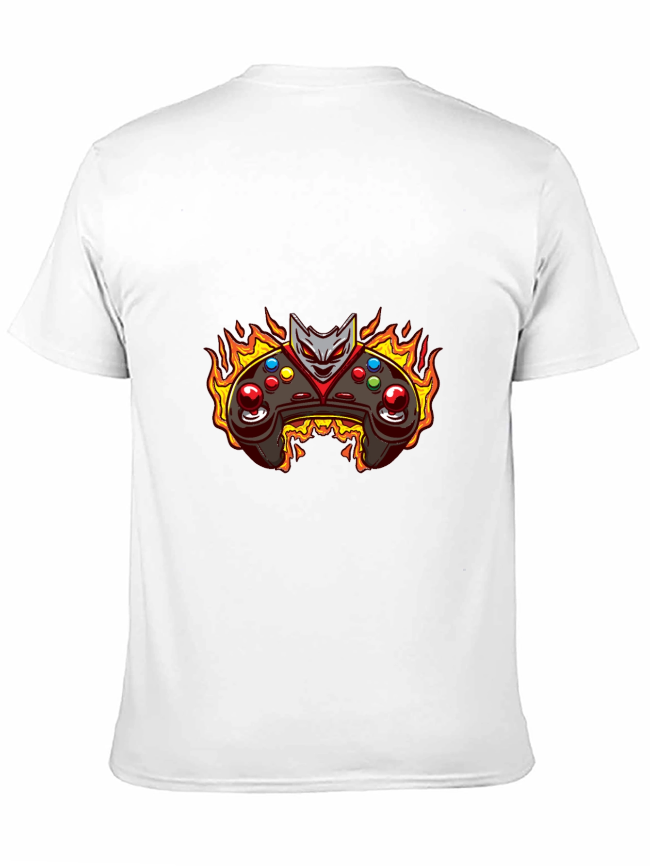 Fiery Game Controller T-Shirt - Black