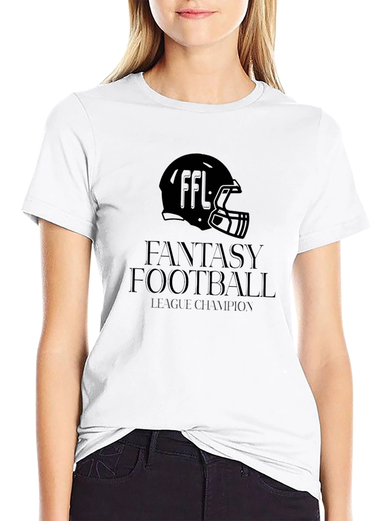 Fantasy Football League Champion Black T-Shirt