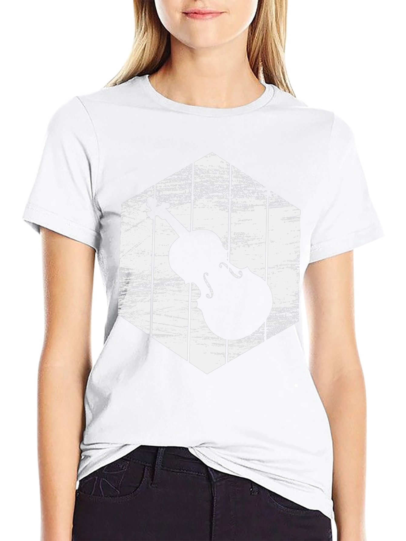 Violin Silhouette Graphic Tee