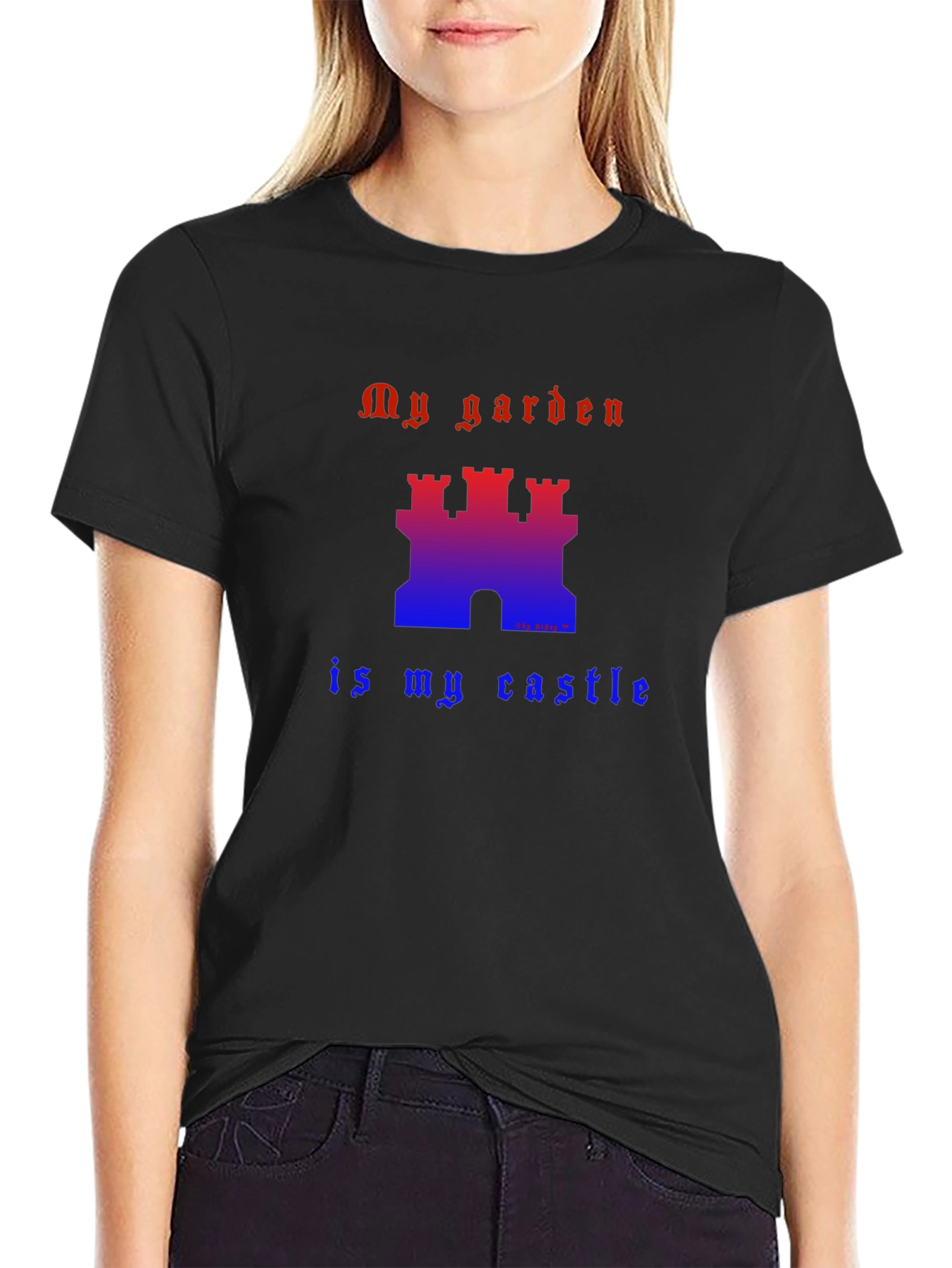 My Garden is My Castle Graphic Tee - Black