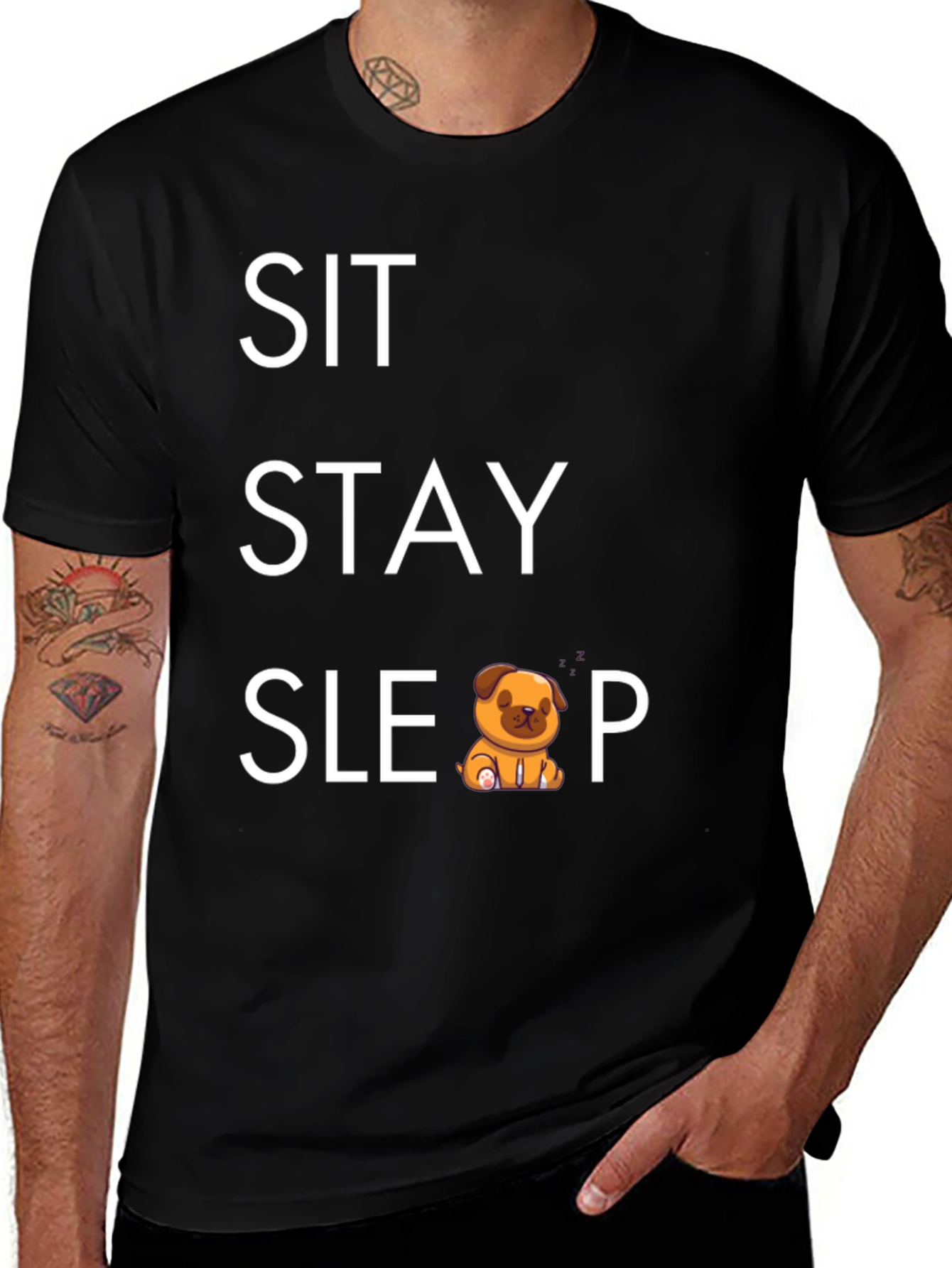 Sit Stay Sleep Dog T-Shirt