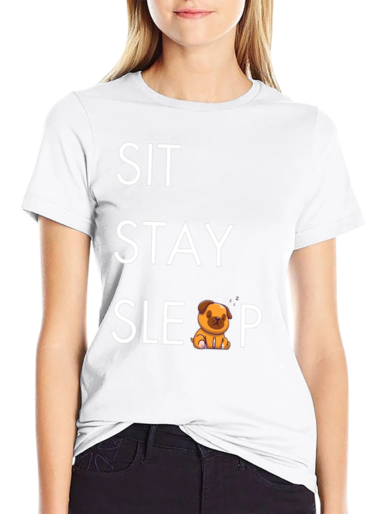 Sit Stay Sleep Dog T-Shirt
