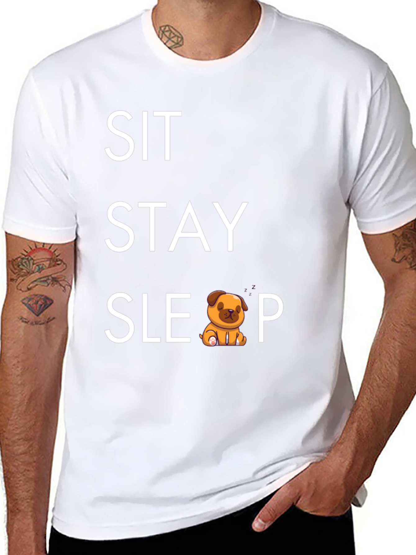 Sit Stay Sleep Dog T-Shirt