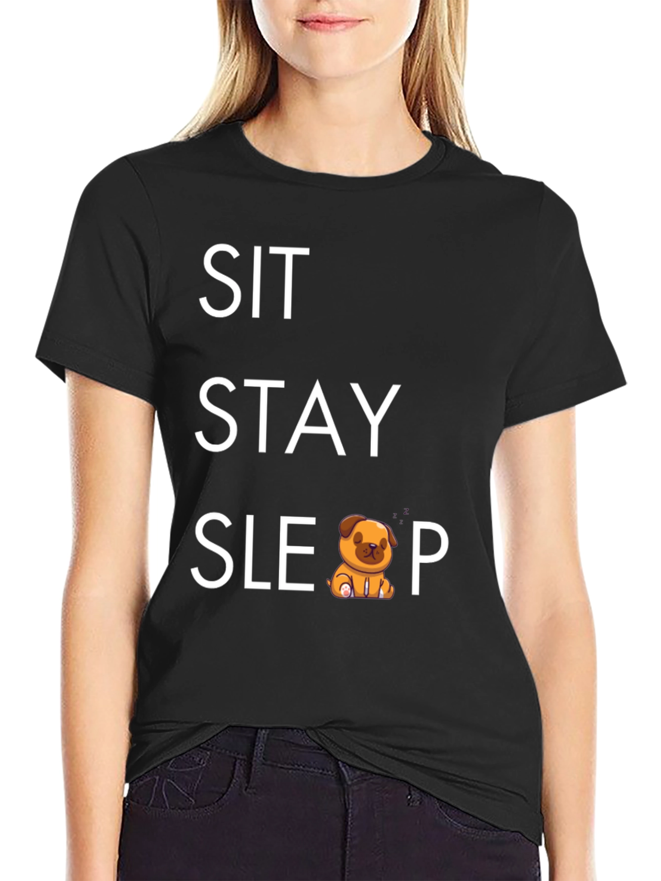 Sit Stay Sleep Dog T-Shirt