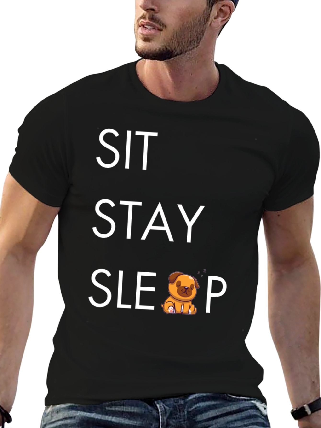 Sit Stay Sleep Dog T-Shirt