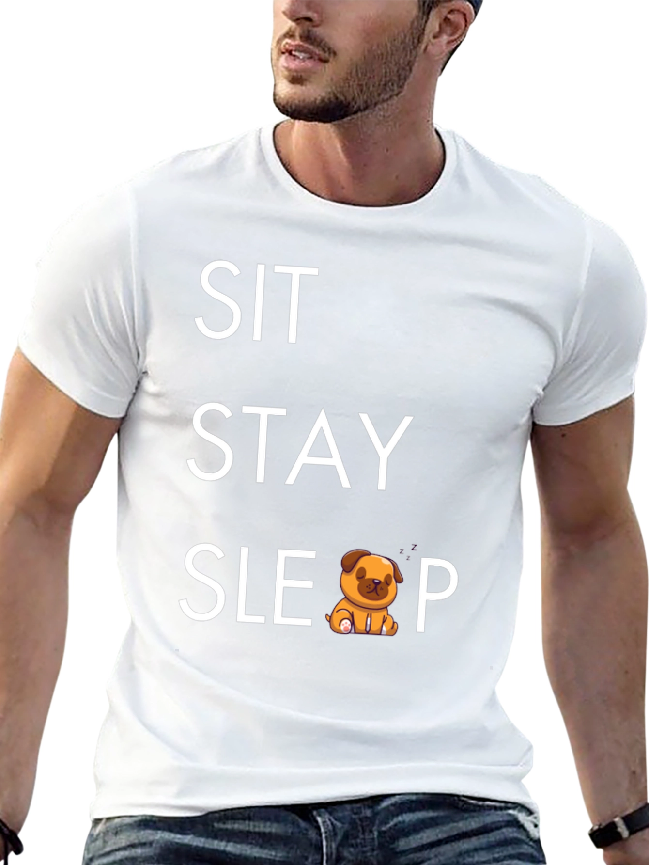 Sit Stay Sleep Dog T-Shirt