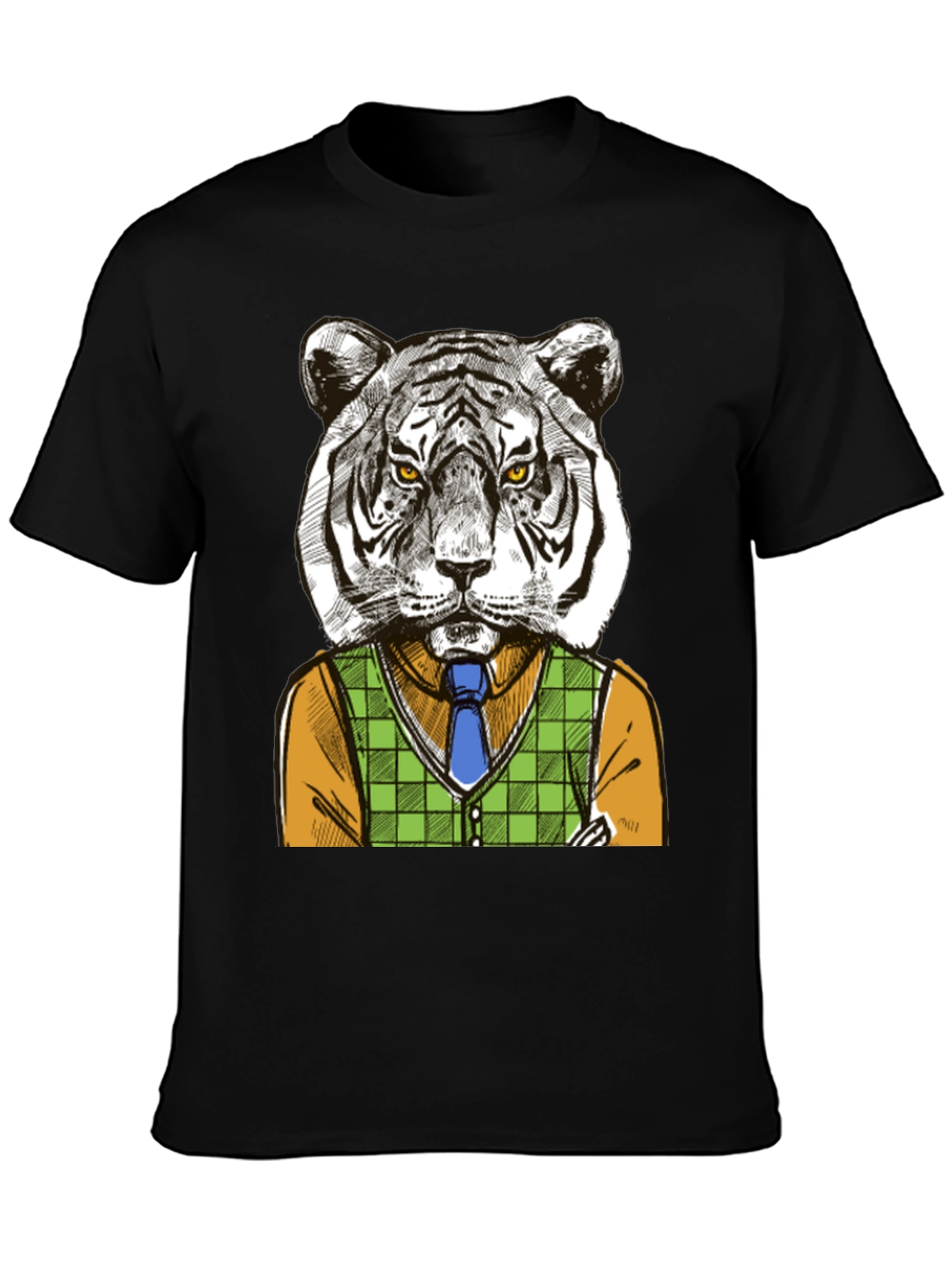 Tiger Gentleman Graphic T-Shirt - Cool Animal Design