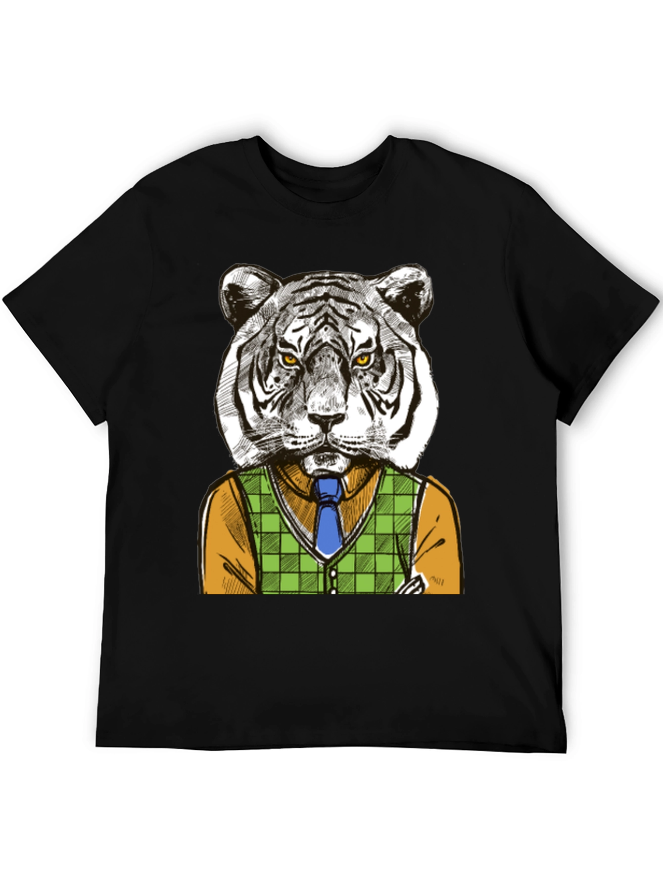 Tiger Gentleman Graphic T-Shirt - Cool Animal Design