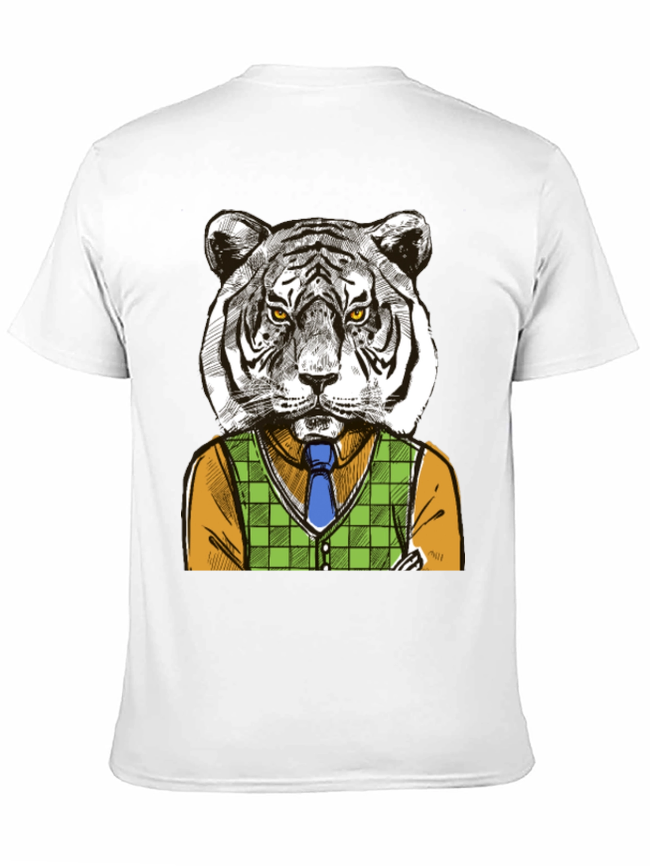 Tiger Gentleman Graphic T-Shirt - Cool Animal Design