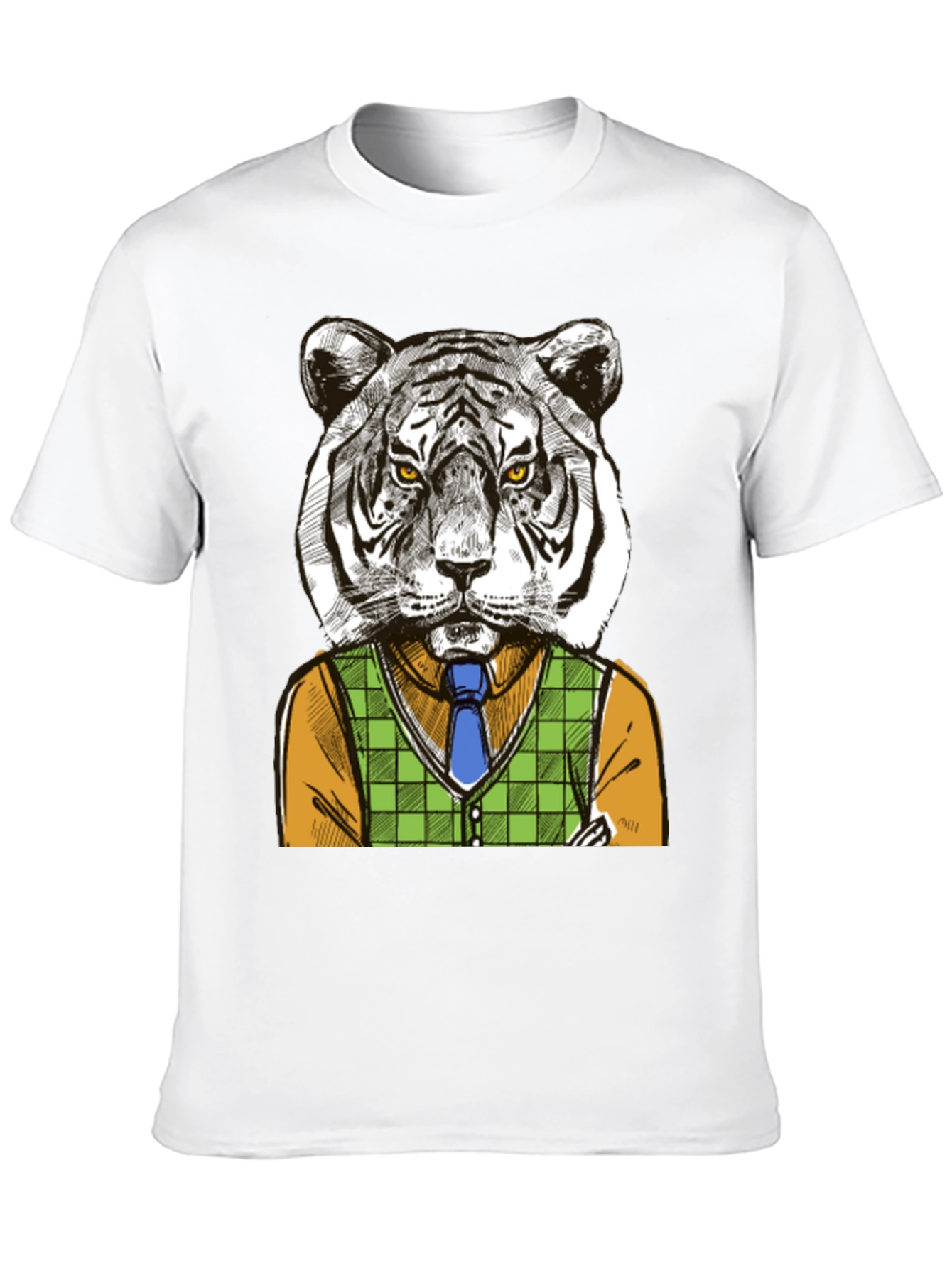 Tiger Gentleman Graphic T-Shirt - Cool Animal Design