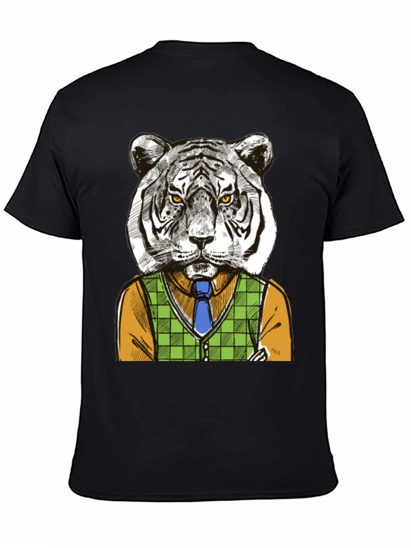 Tiger Gentleman Graphic T-Shirt - Cool Animal Design
