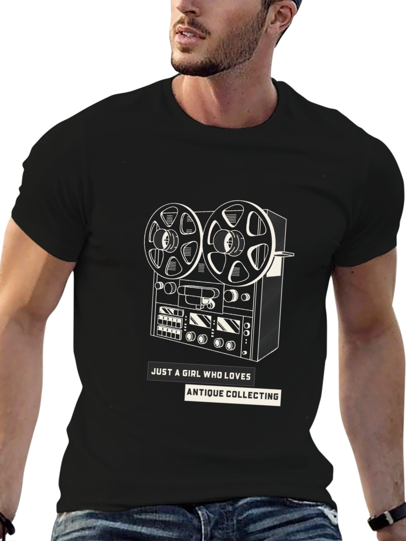 Antique Collecting Reel-to-Reel Graphic Tee