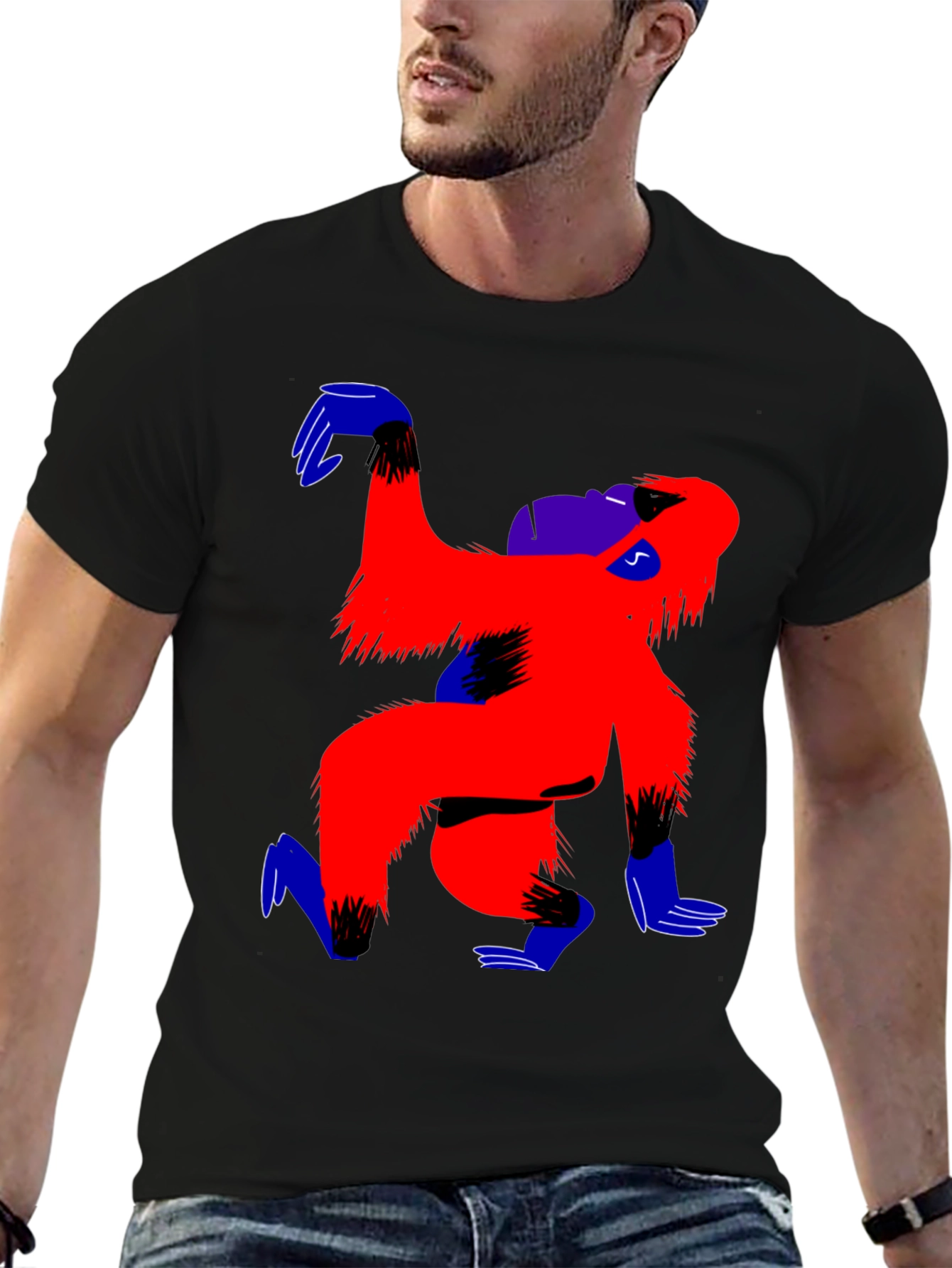 Funky Gorilla Graphic Tee - Cool Artistic Design