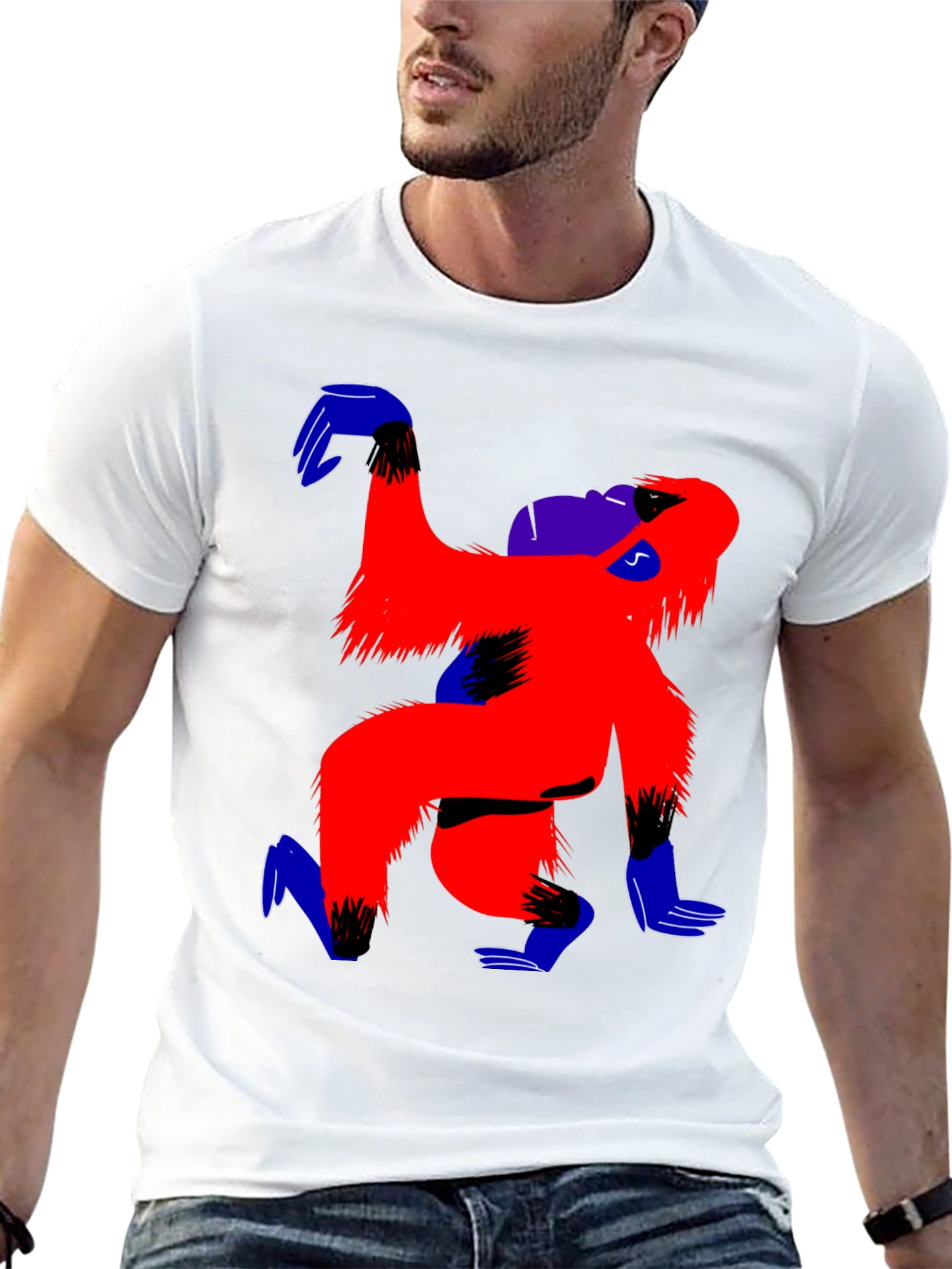 Funky Gorilla Graphic Tee - Cool Artistic Design