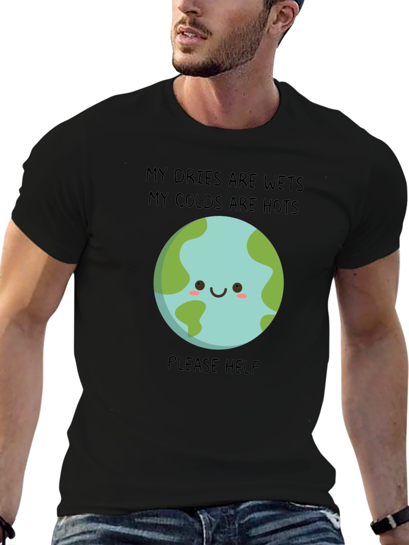 Earth Needs Help T-Shirt - Climate Change Awareness Tee