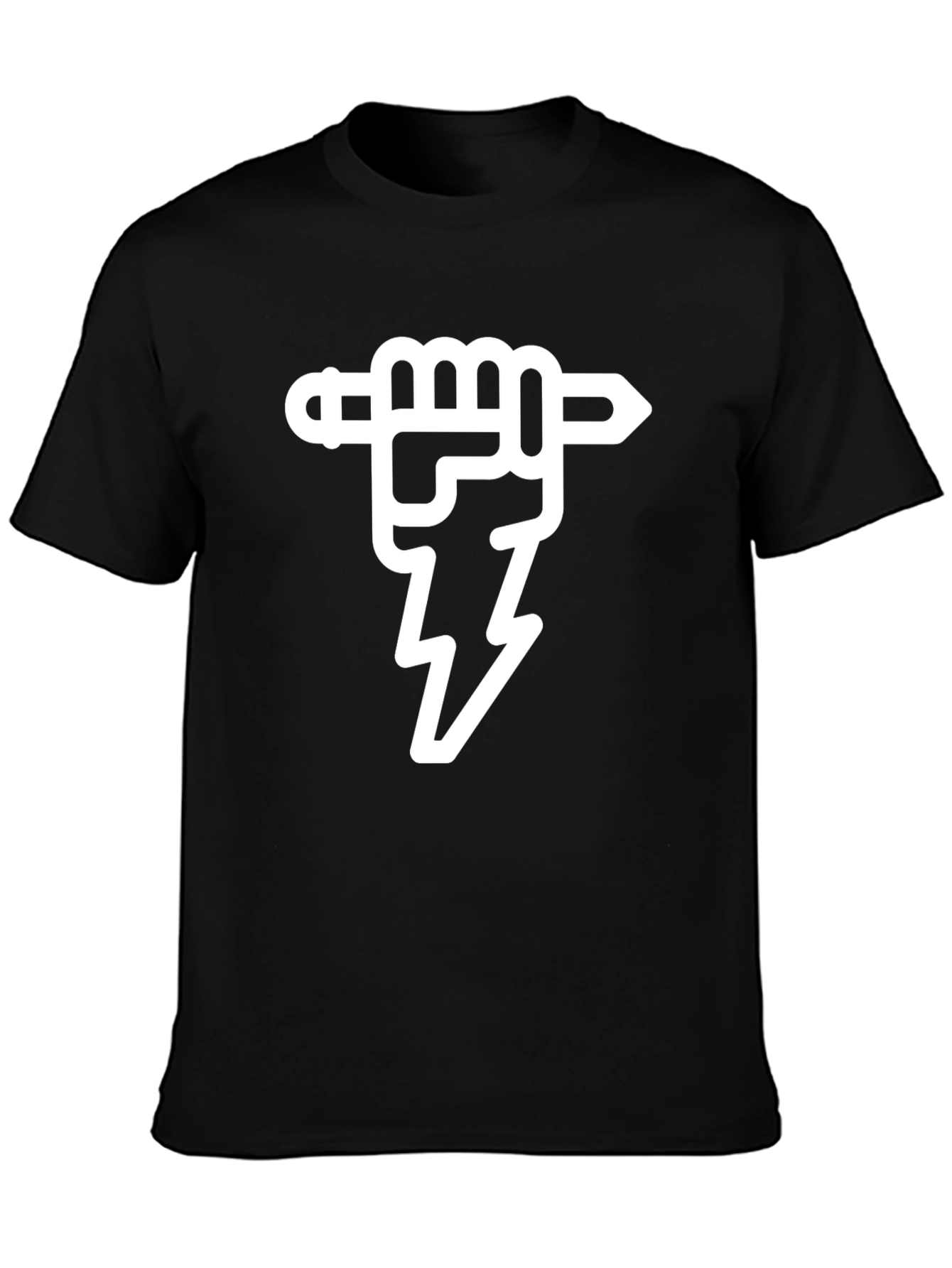 Pencil Power Fist Black T-Shirt - Artistic Activism