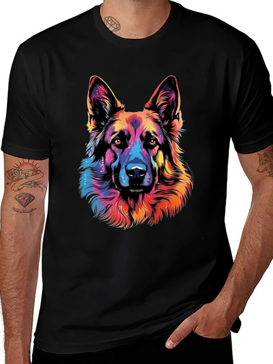 Colorful German Shepherd Graphic Tee