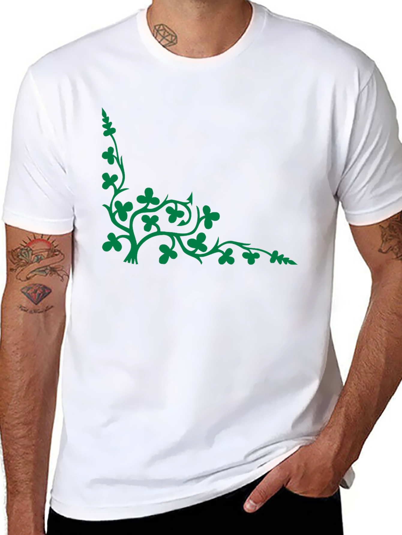 Shamrock Vine Graphic Tee - Black