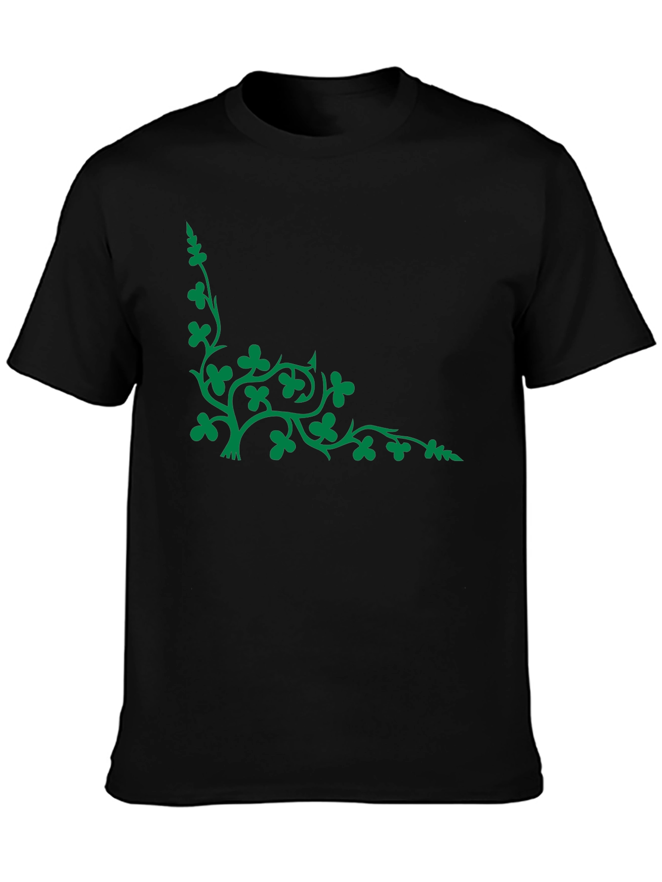 Shamrock Vine Graphic Tee - Black