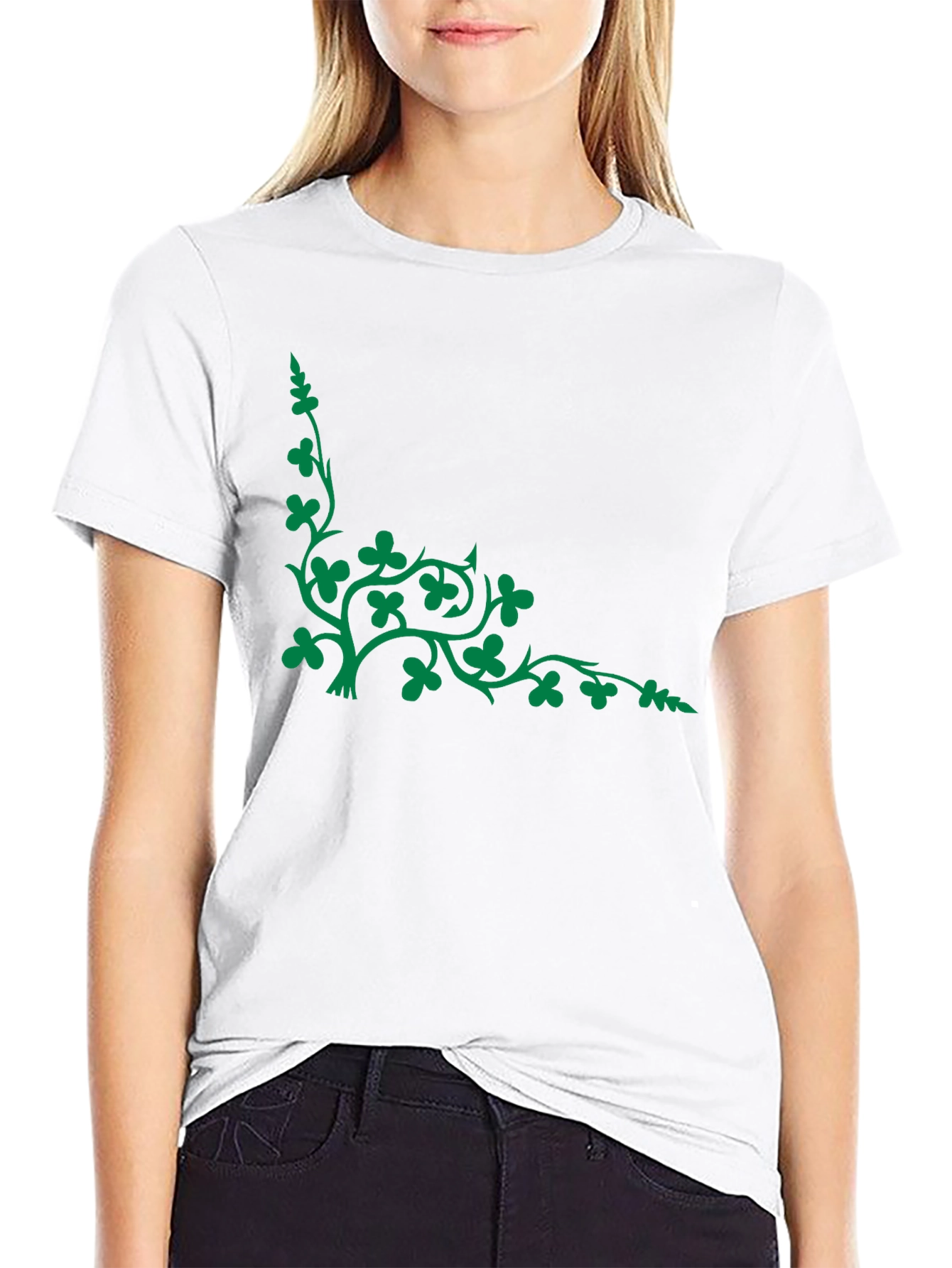 Shamrock Vine Graphic Tee - Black