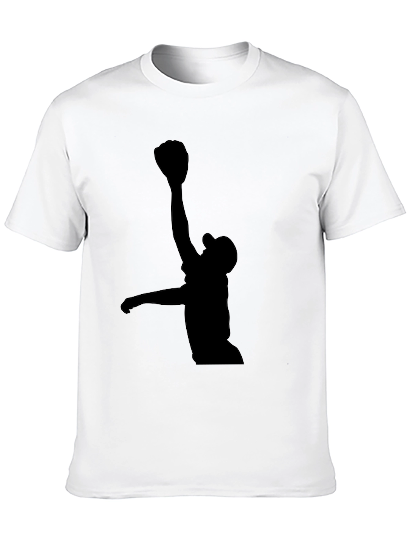 Black T-Shirt with Silhouette Graphic