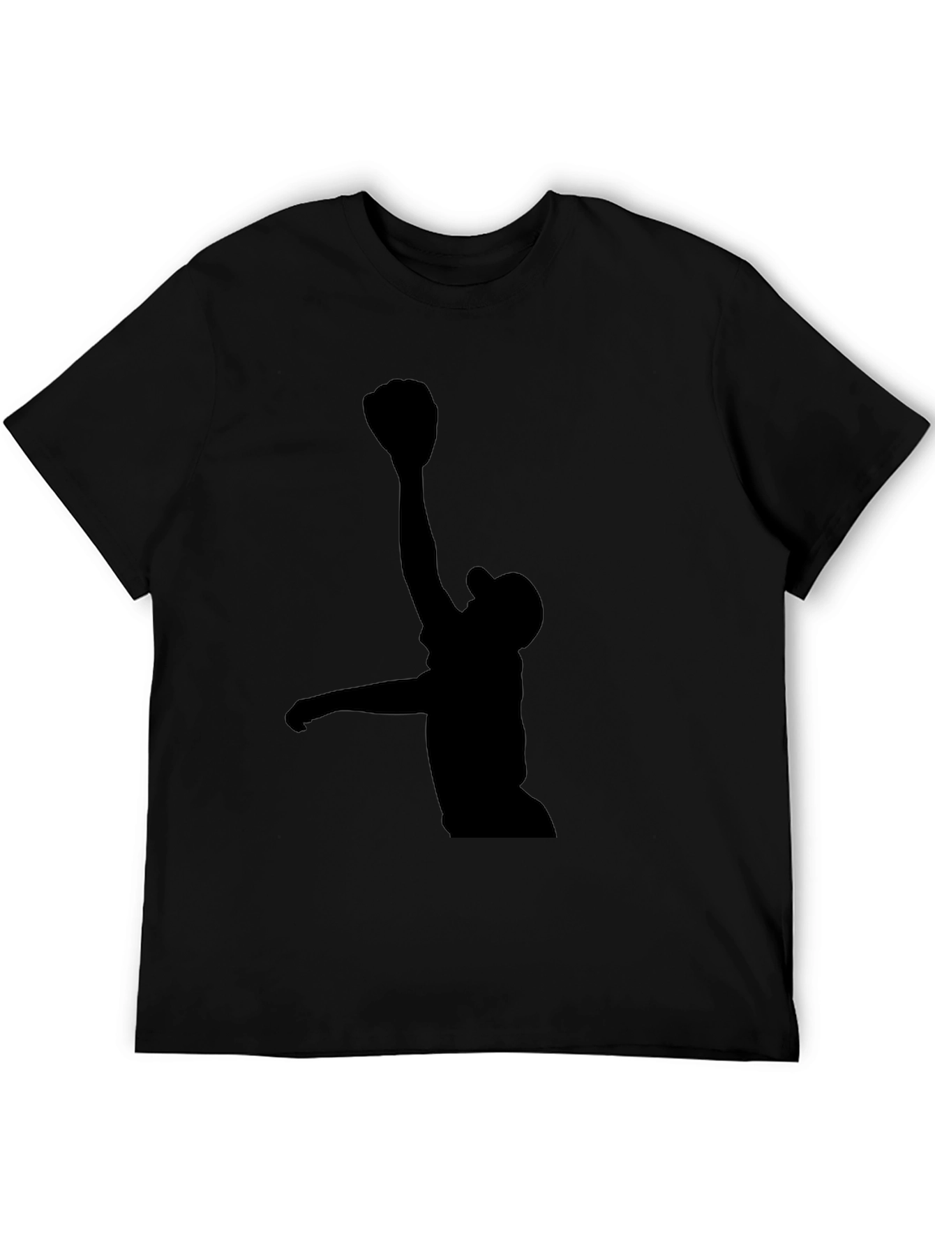 Black T-Shirt with Silhouette Graphic