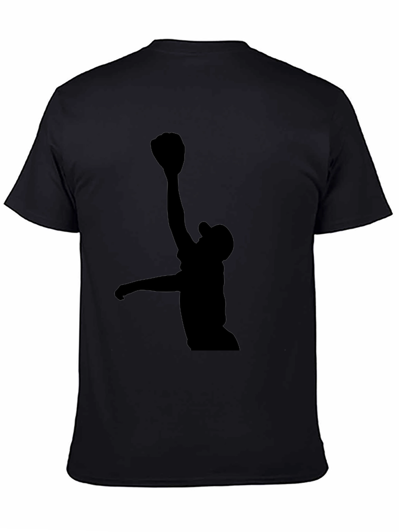 Black T-Shirt with Silhouette Graphic