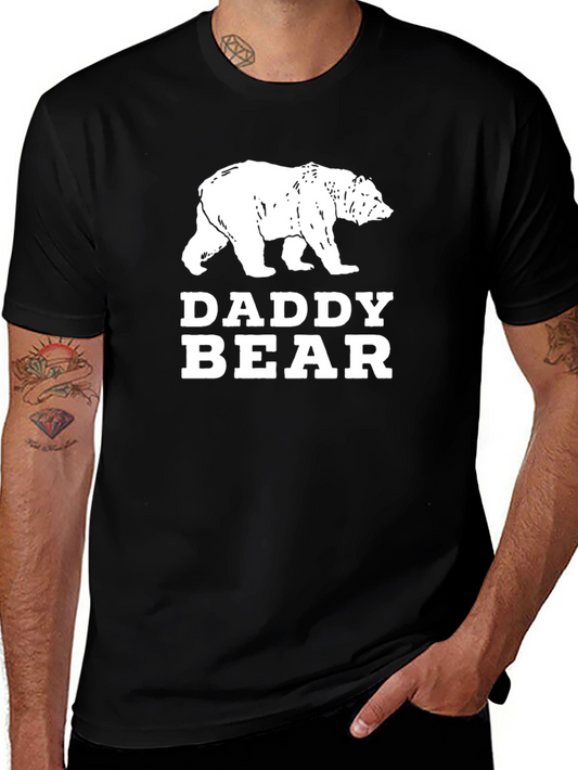 Daddy Bear Graphic Tee - Black Cotton T-Shirt