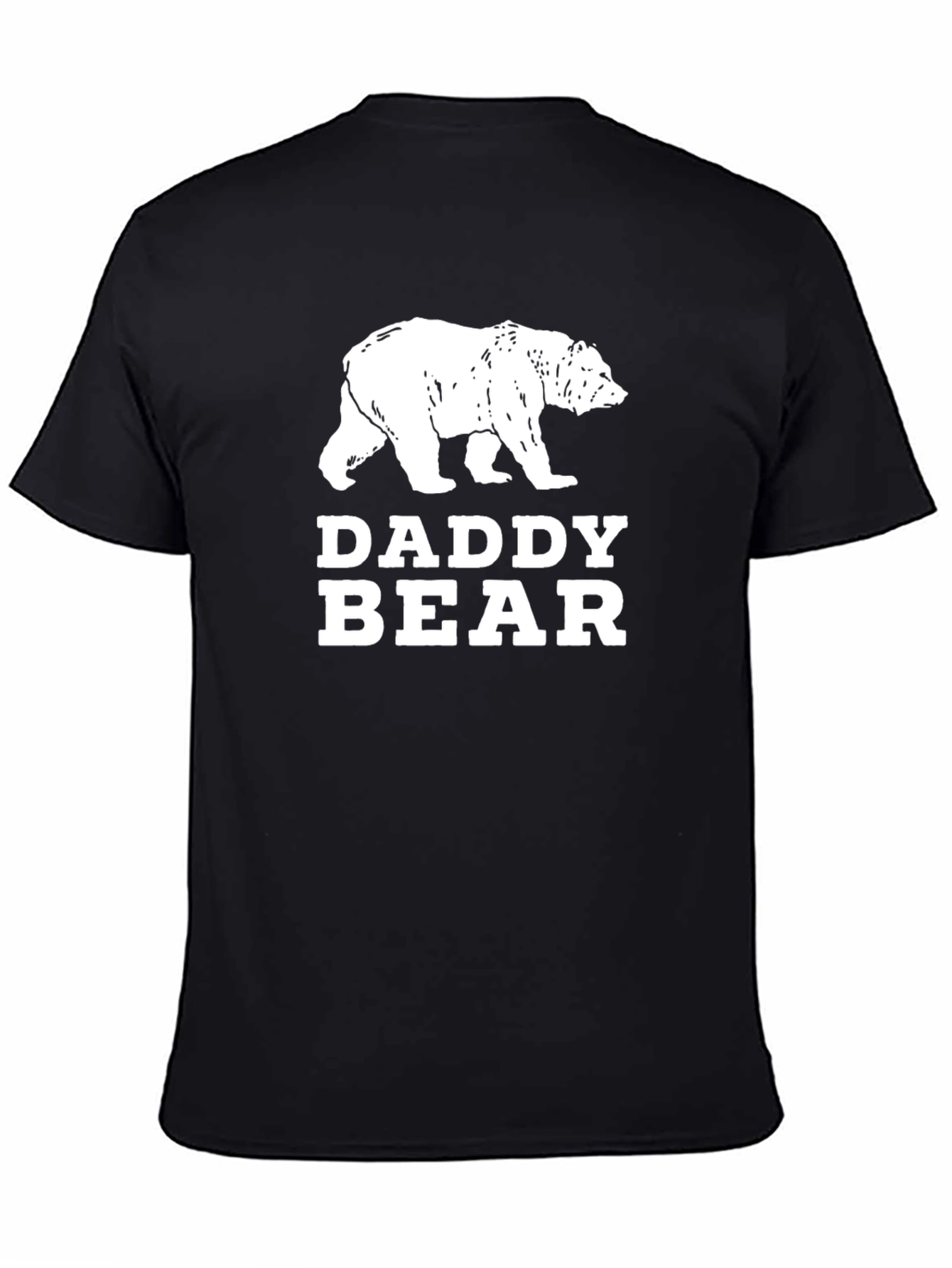 Daddy Bear Graphic Tee - Black Cotton T-Shirt