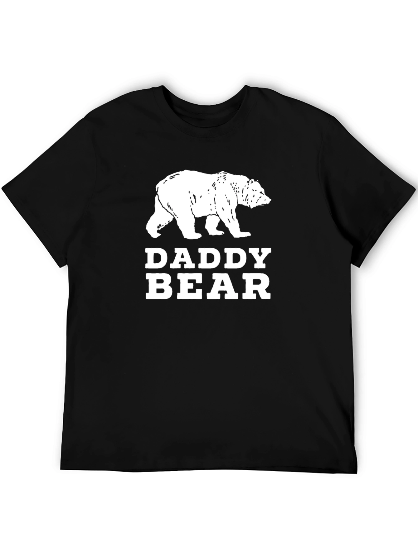 Daddy Bear Graphic Tee - Black Cotton T-Shirt