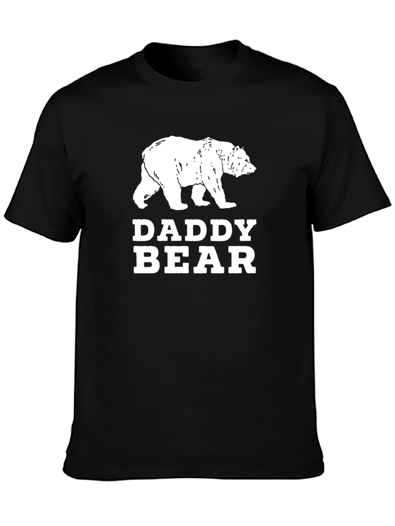 Daddy Bear Graphic Tee - Black Cotton T-Shirt