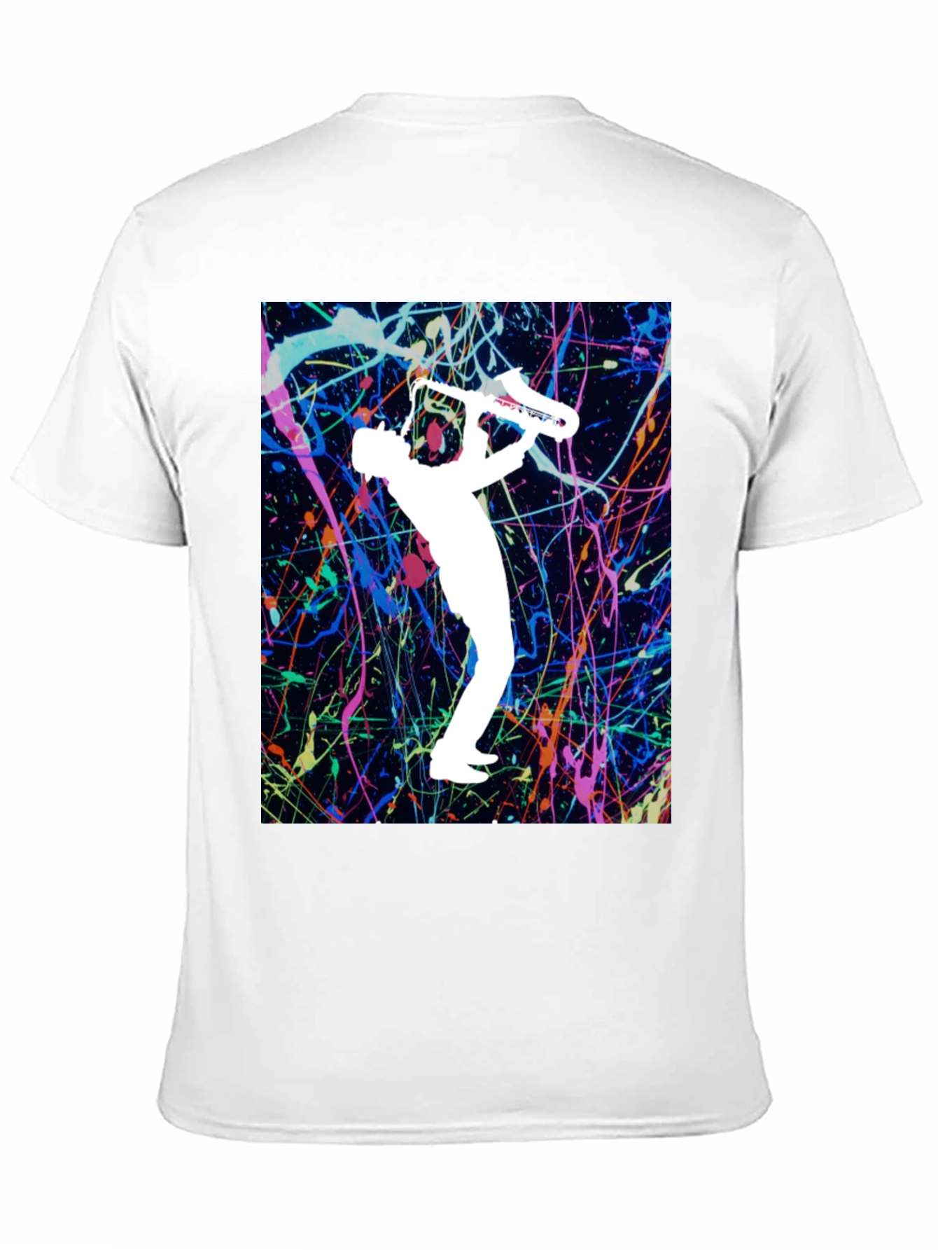 Abstract Saxophone Graphic T-Shirt