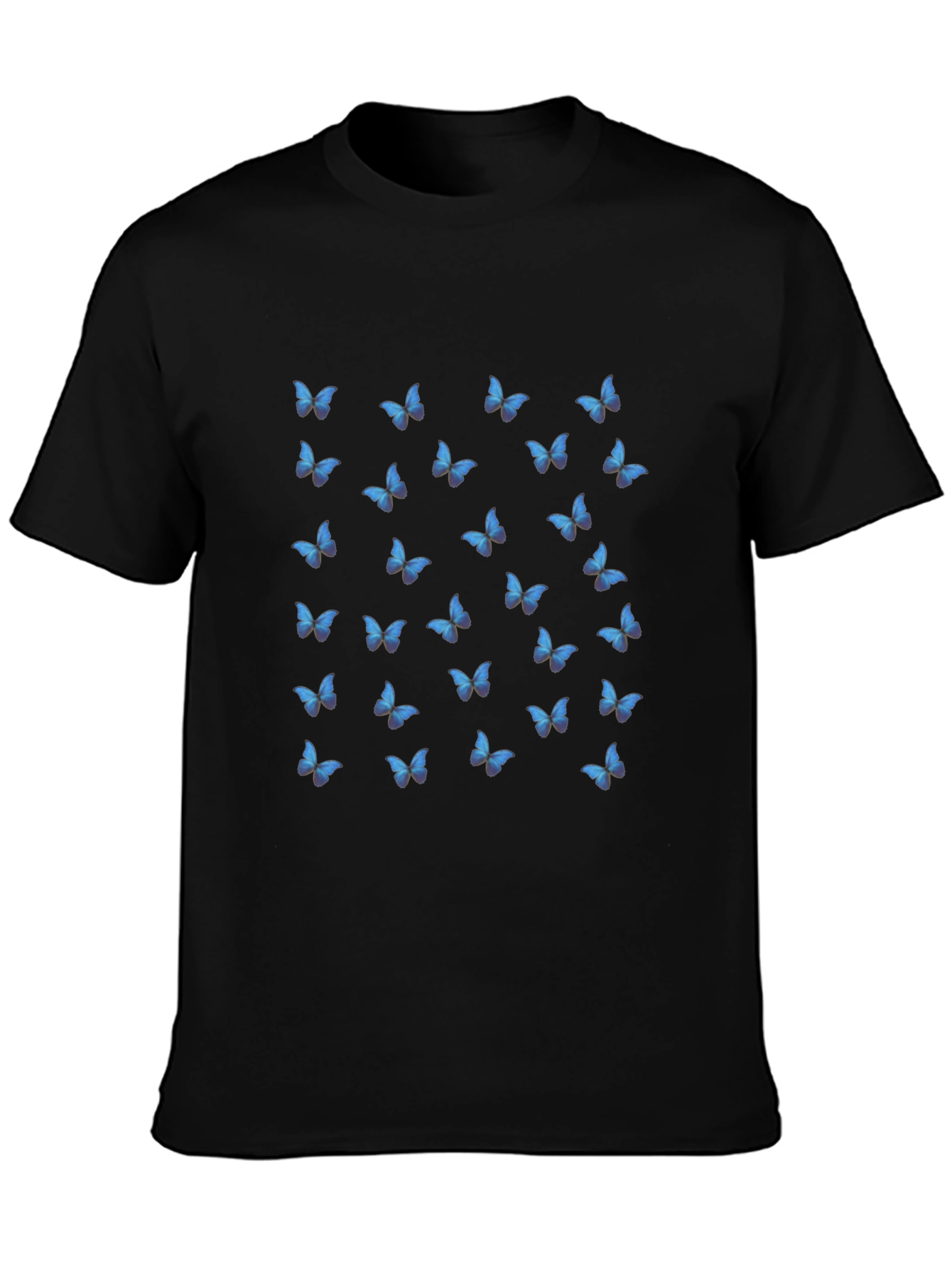 Butterfly Print Black T-Shirt for Men