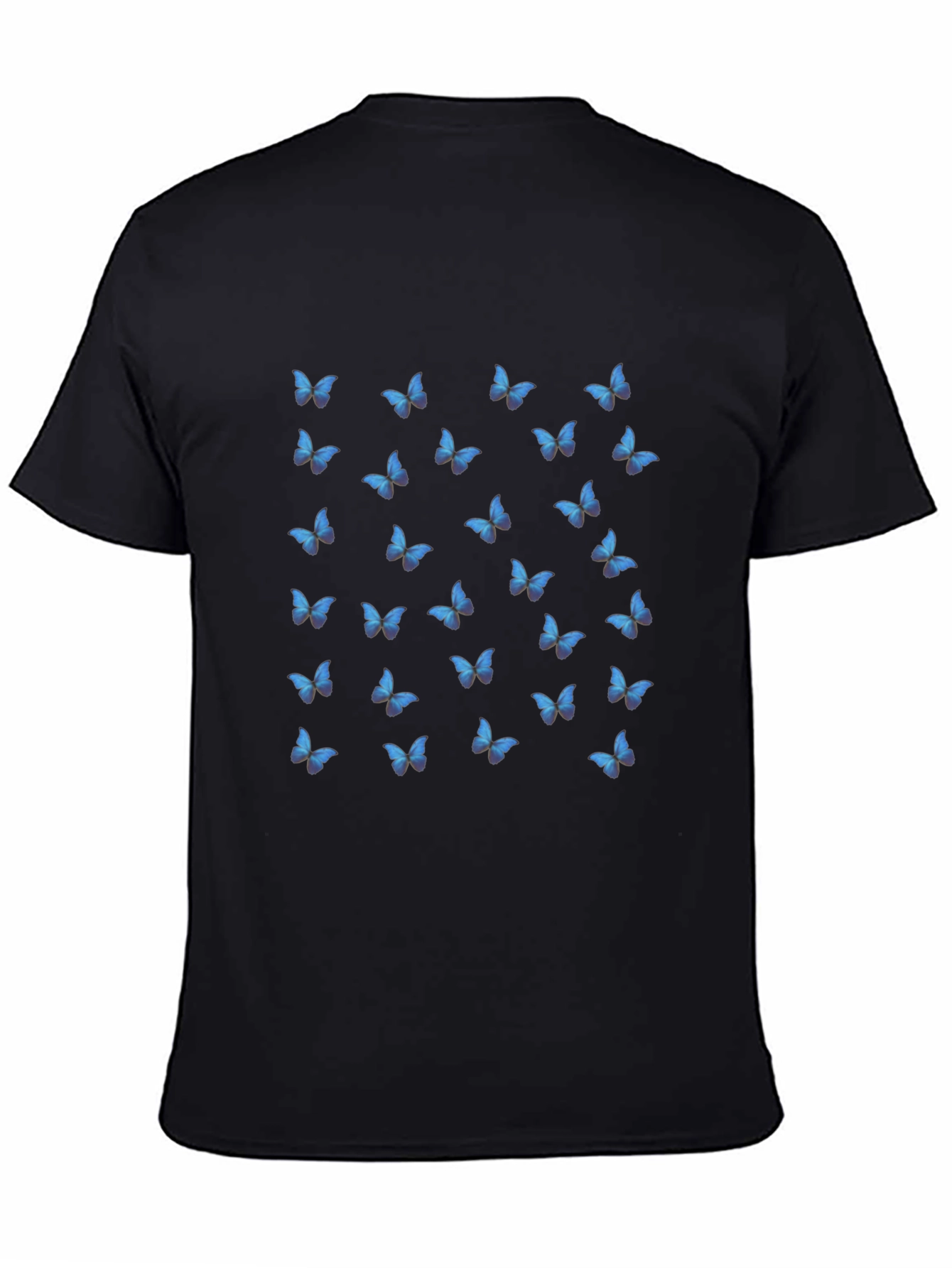 Butterfly Print Black T-Shirt for Men