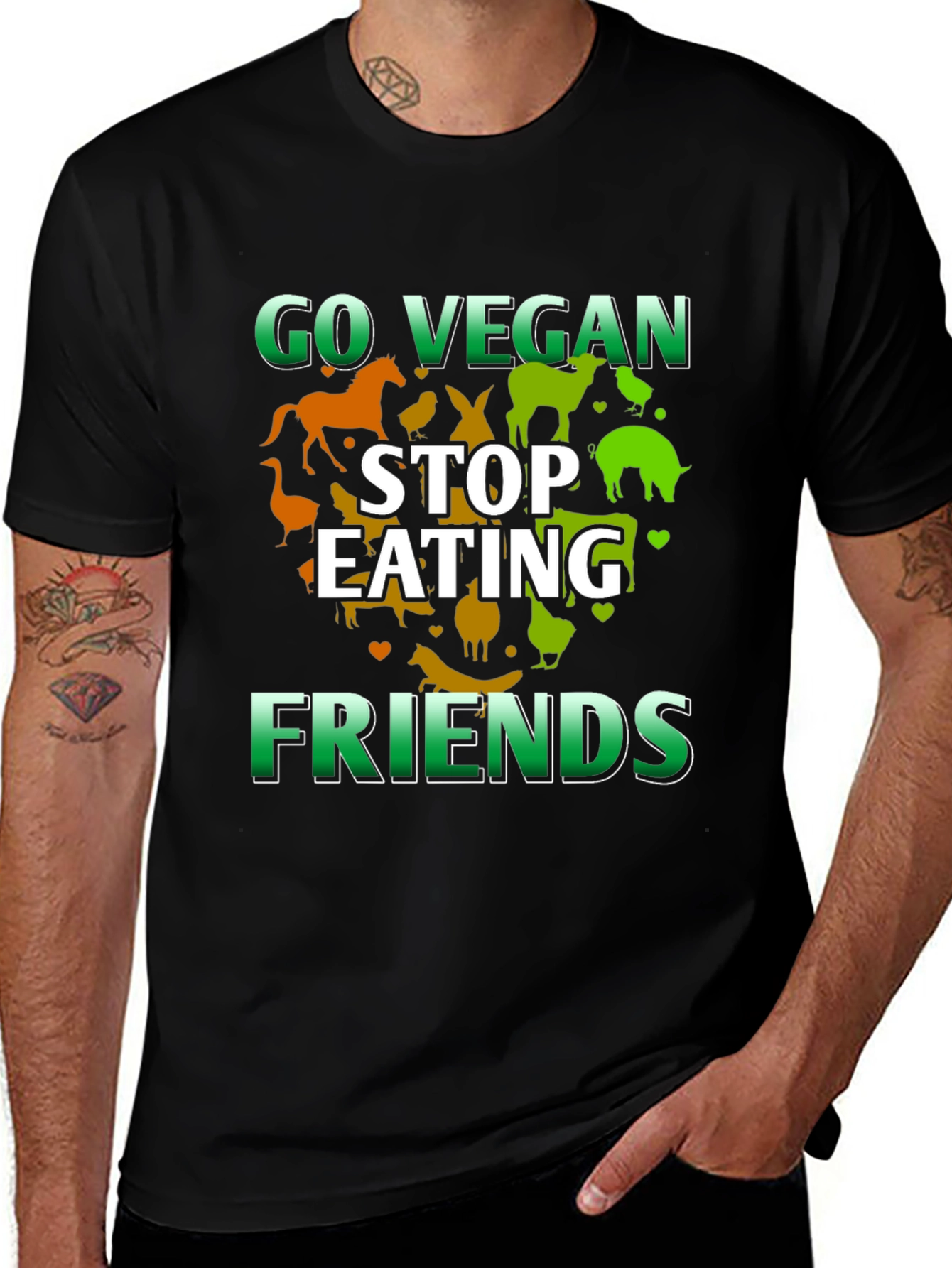 Go Vegan Stop Eating Friends T-Shirt