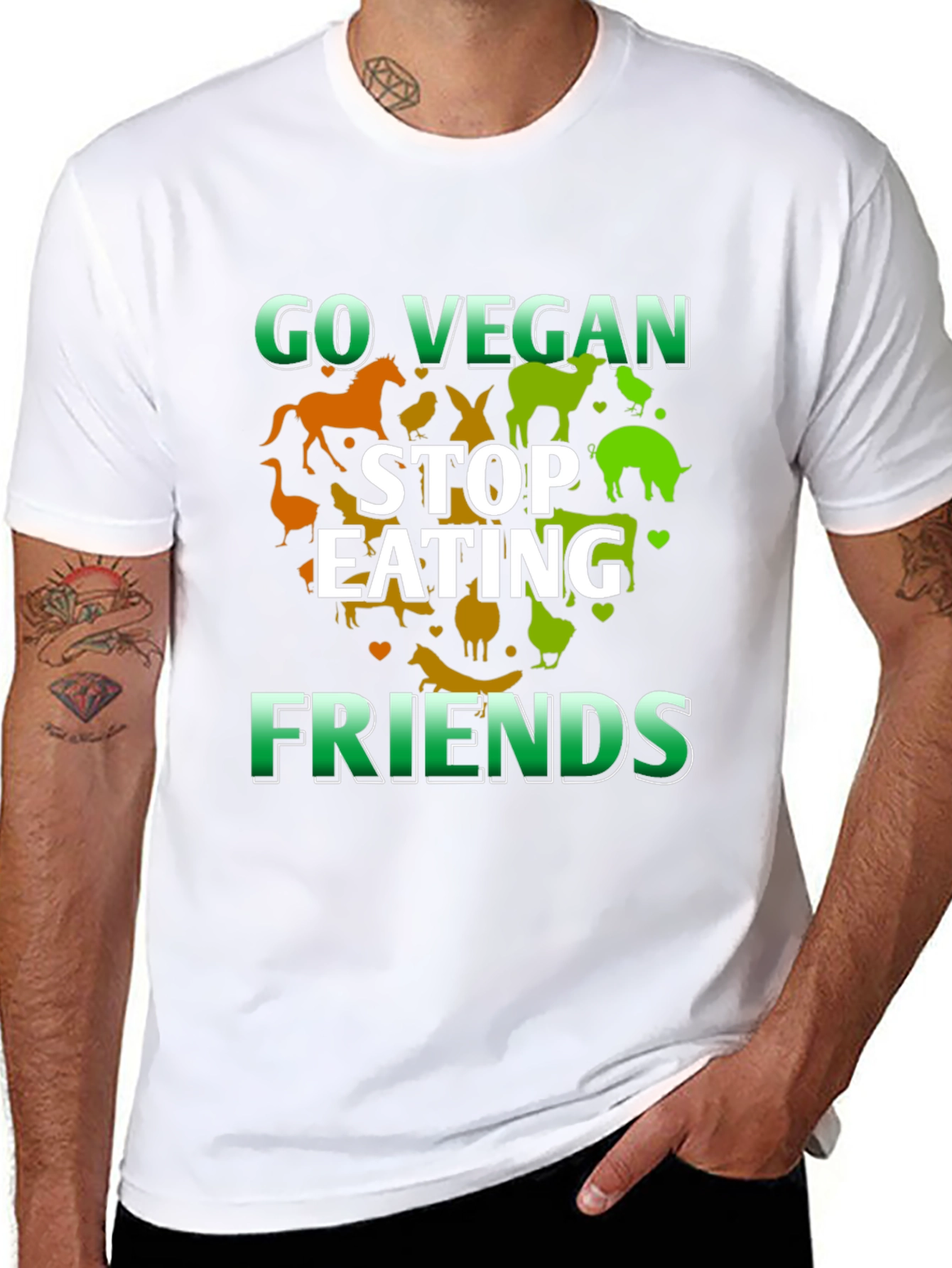 Go Vegan Stop Eating Friends T-Shirt