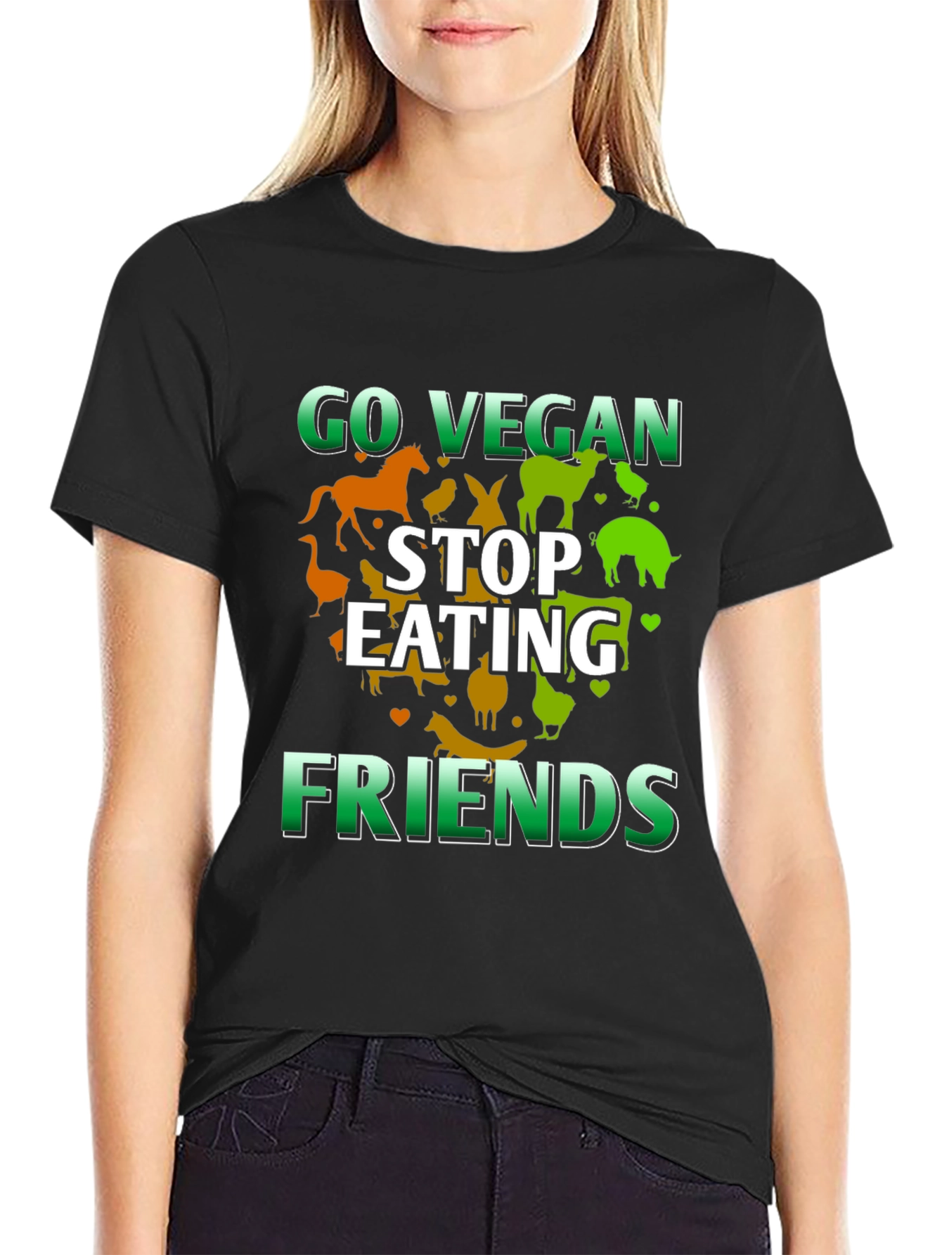 Go Vegan Stop Eating Friends T-Shirt
