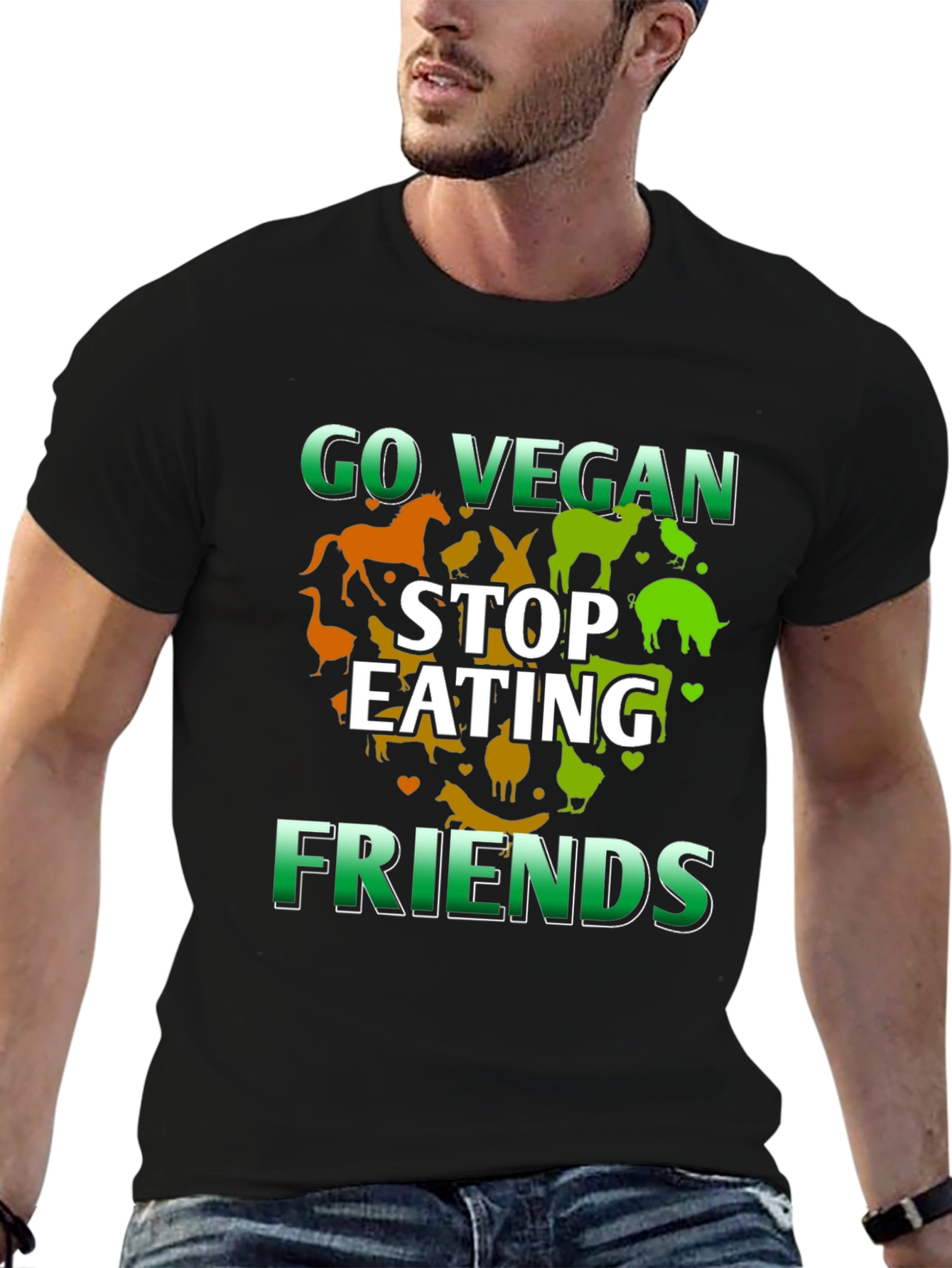 Go Vegan Stop Eating Friends T-Shirt