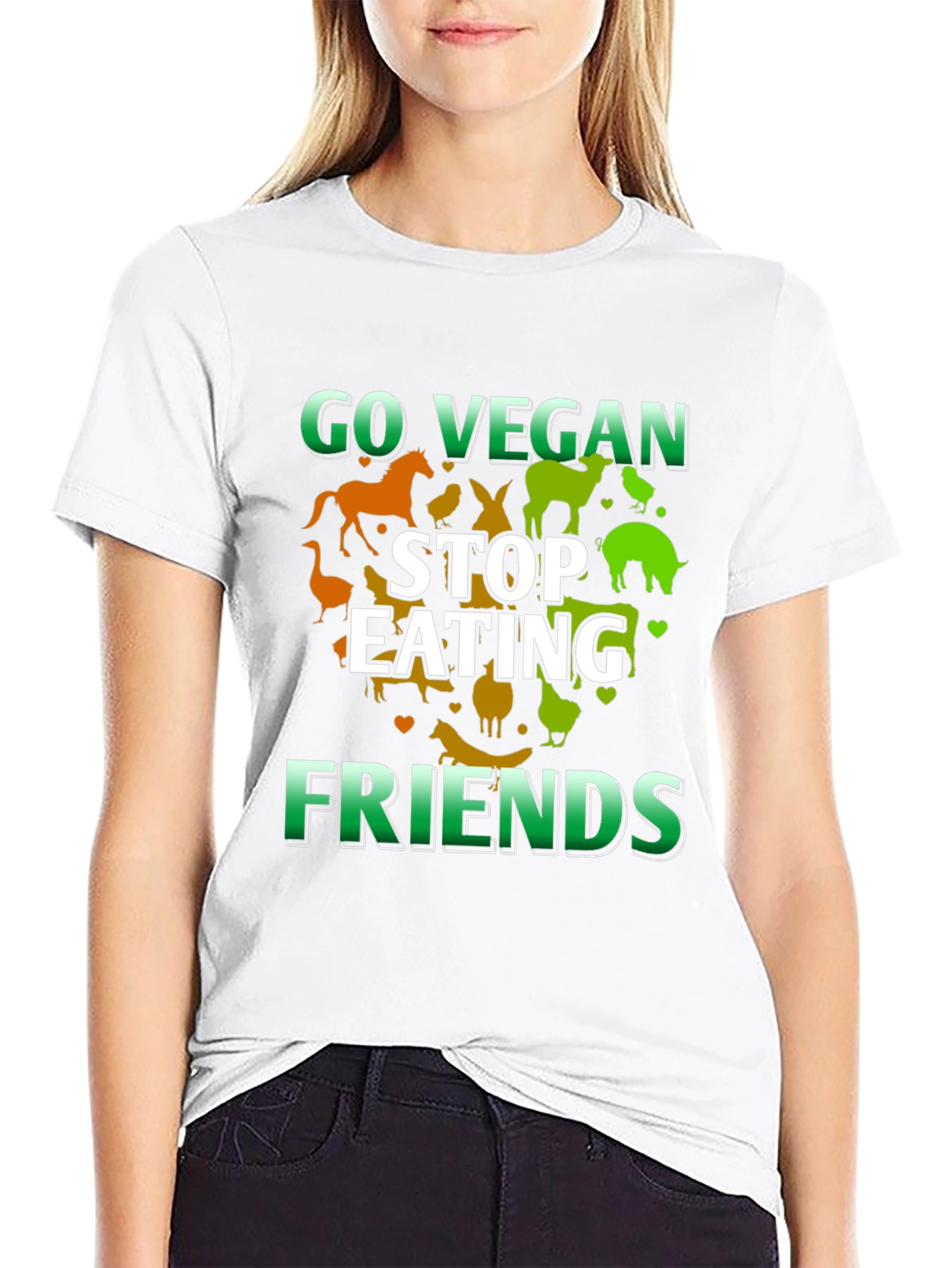 Go Vegan Stop Eating Friends T-Shirt