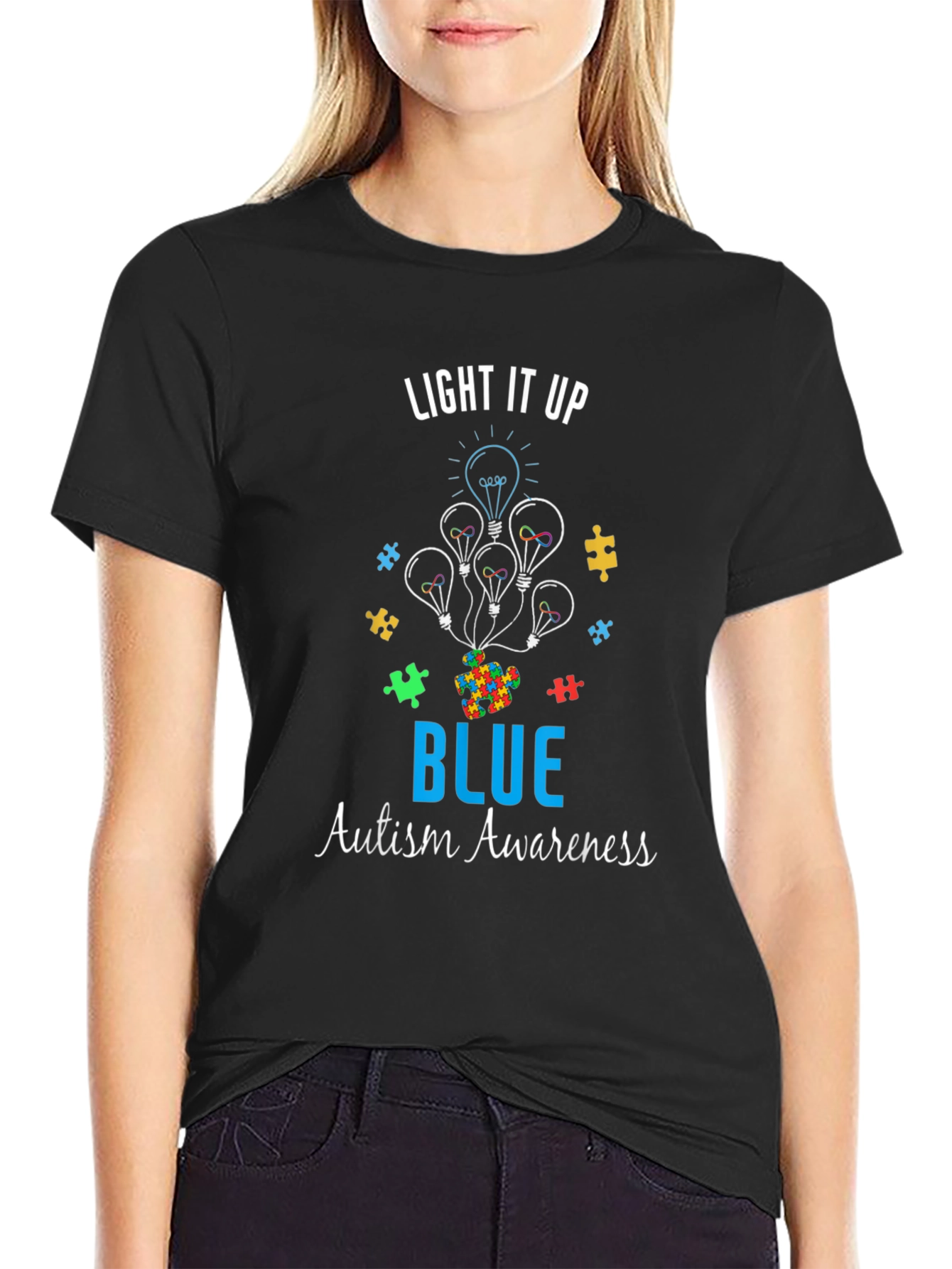 Autism Awareness Light It Up Blue T-Shirt