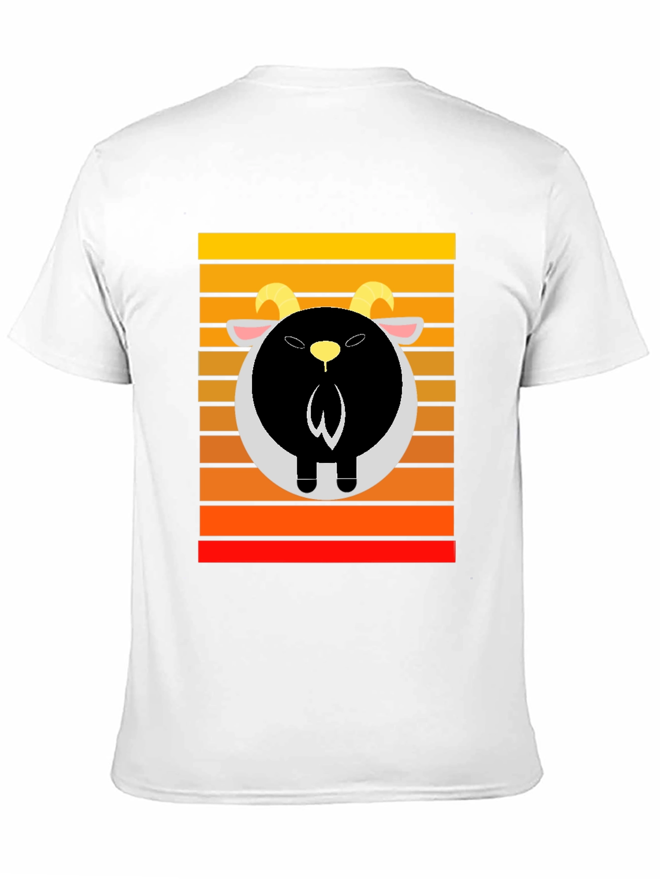 Retro Goat Graphic Tee - Black