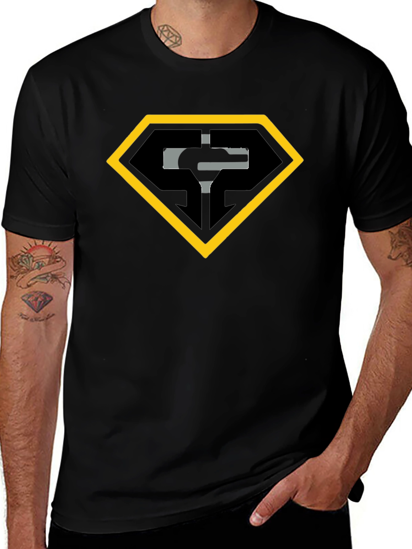 Hammer Time T-Shirt - Black Tee with Shield Graphic