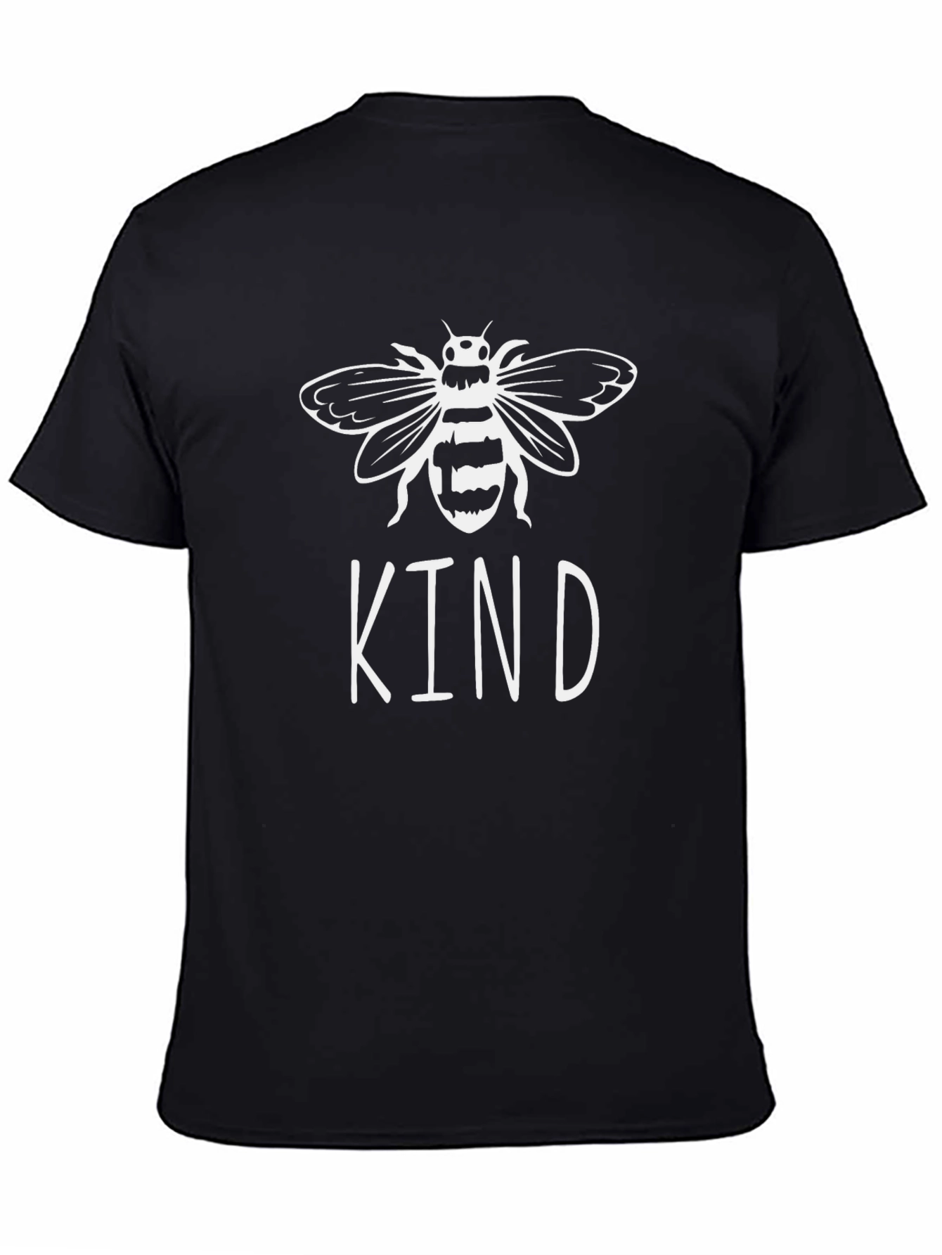 Bee Kind Graphic Tee - Black Cotton T-Shirt