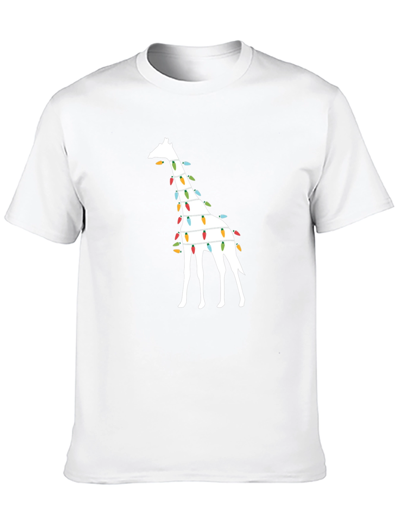 Festive Giraffe Christmas Lights T-Shirt