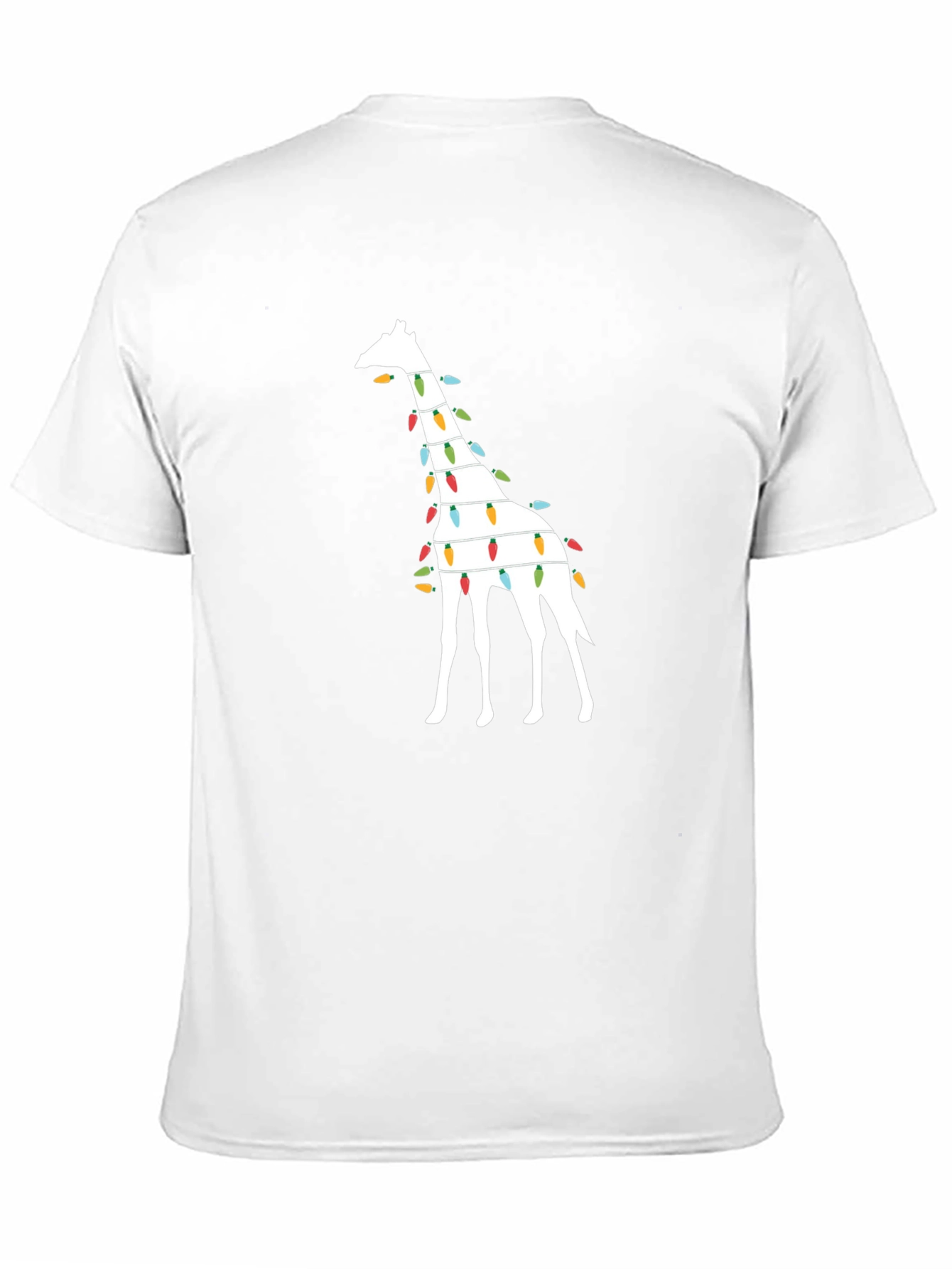 Festive Giraffe Christmas Lights T-Shirt